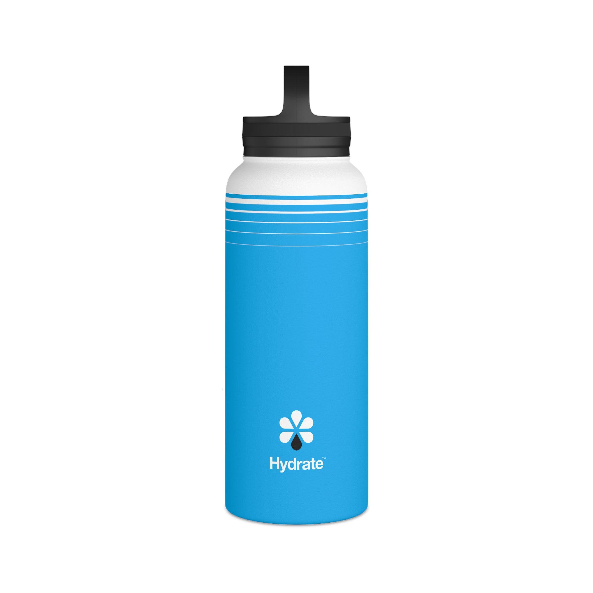 FIRSTY™ Hydrate™ 3 Sizes - Blue  - Stainless Steel Water Bottle with Carry Handle - BPA-Free, Eco-Friendly