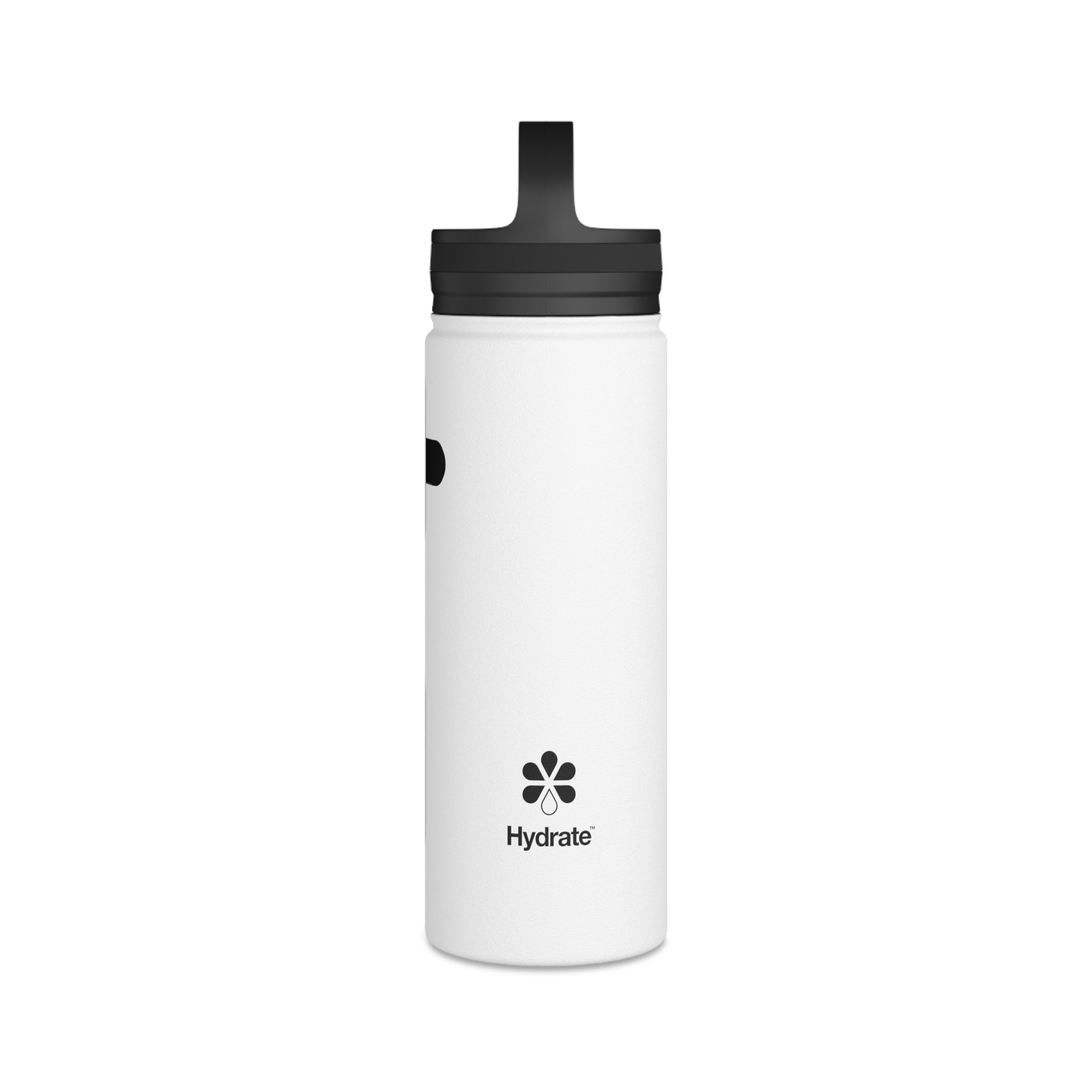 FIRSTY™ Hydrate+™ 3 Sizes - White  - Stainless Steel Water Bottle with Carry Handle - BPA-Free, Eco-Friendly