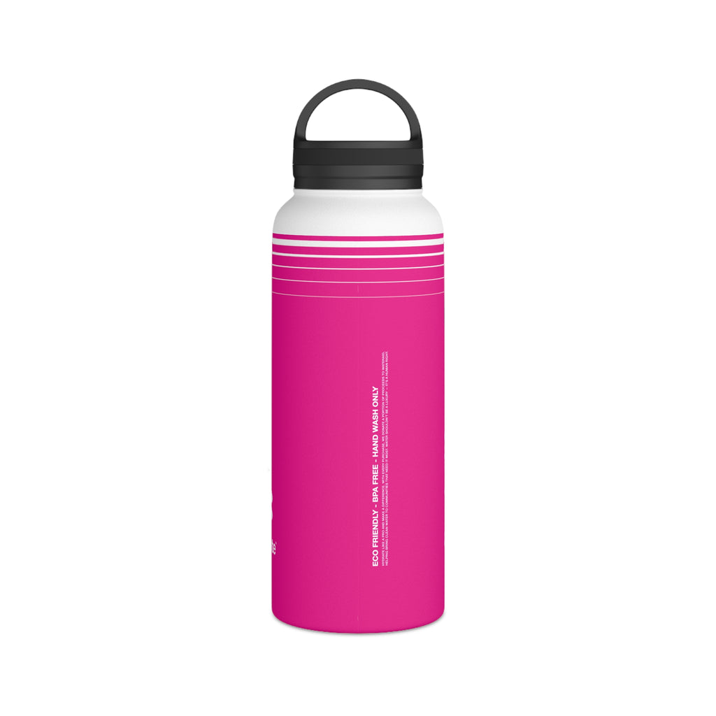 FIRSTY™ Hydrate™ 3 Sizes - Pink  - Stainless Steel Water Bottle with Carry Handle - BPA-Free, Eco-Friendly
