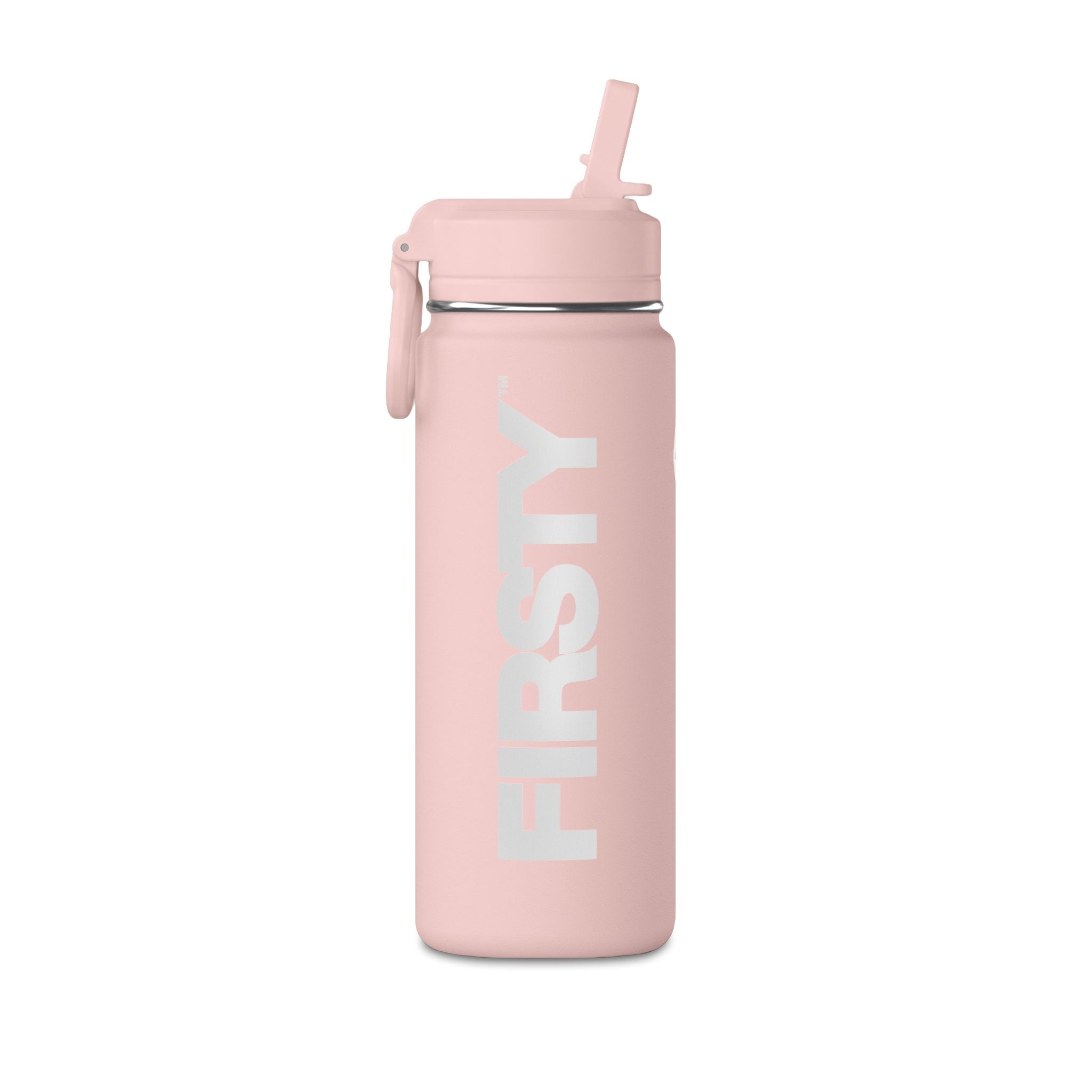 FIRSTY™ Baby Pink 20oz Mini Water Bottle – Insulated Sport Bottle with Flip Straw