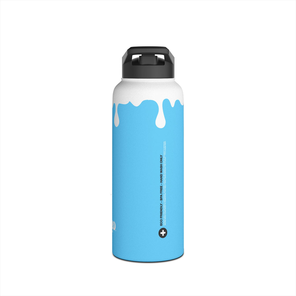 FIRSTY™ 3 Sizes - Splash™ Sky Blue - Stainless Steel Water Bottle with Carry Handle and Straw Lid - BPA-Free, Eco-Friendly