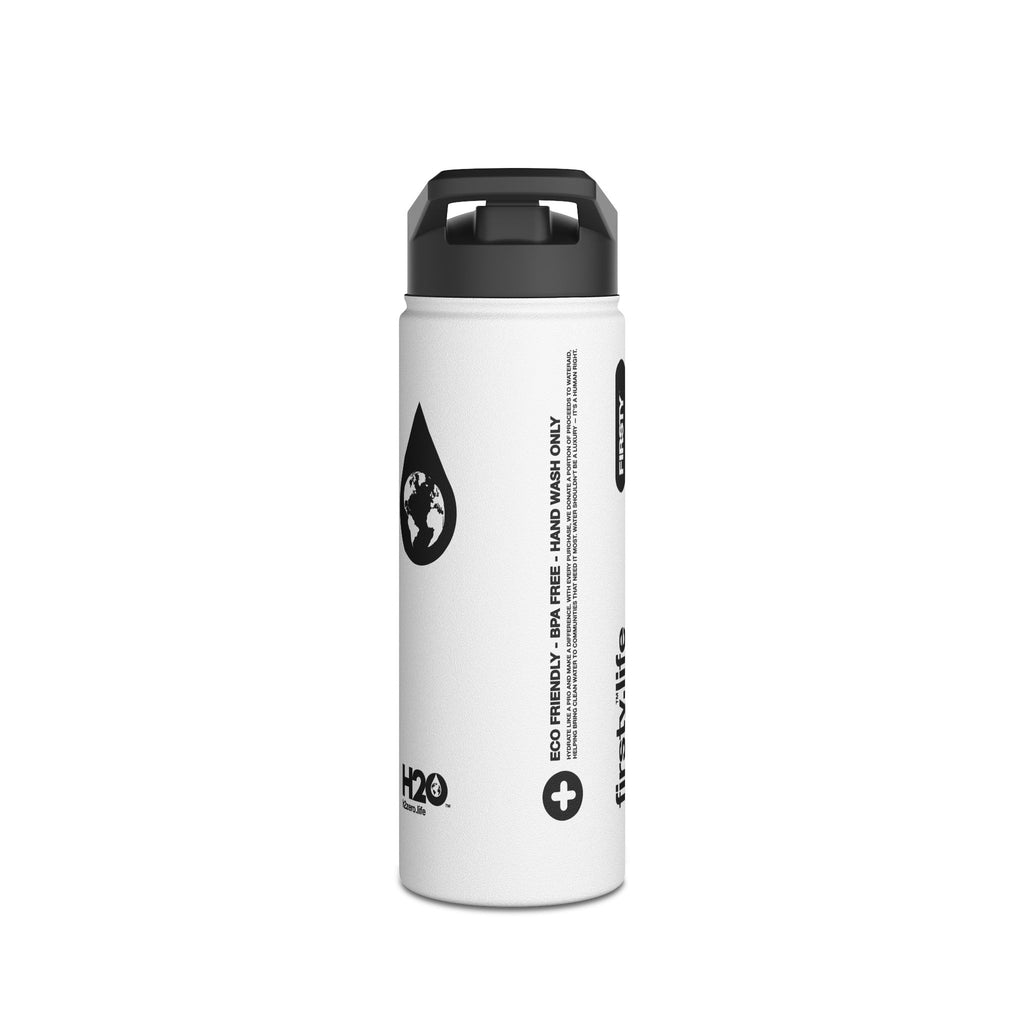 FIRSTY™ 3 Sizes - Three - Stainless Steel Water Bottle with Carry Handle and Straw Lid - BPA-Free, Eco-Friendly