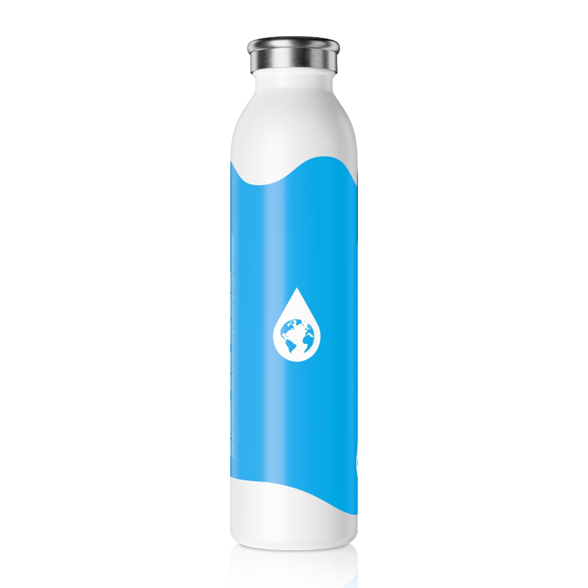 FIRSTY™ Slimplicity™ 20oz Blue Slim Water Bottle - BPA-Free, Eco-Friendly
