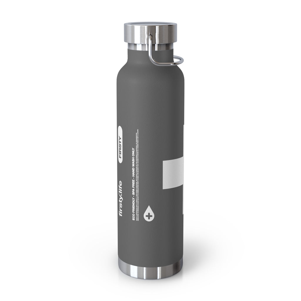 First™ Aid+ Grey -  22oz Copper Vacuum Insulated Water Bottle