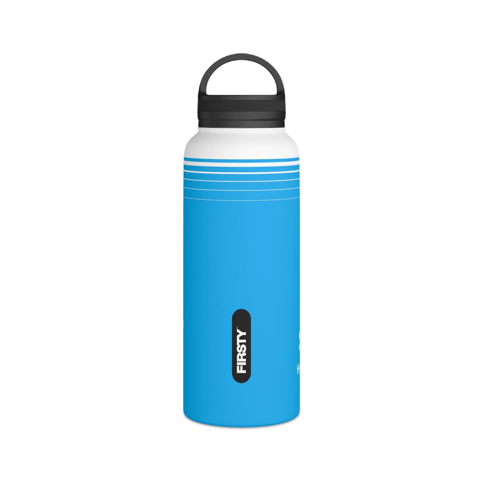 FIRSTY™ Hydrate™ 3 Sizes - Blue  - Stainless Steel Water Bottle with Carry Handle - BPA-Free, Eco-Friendly