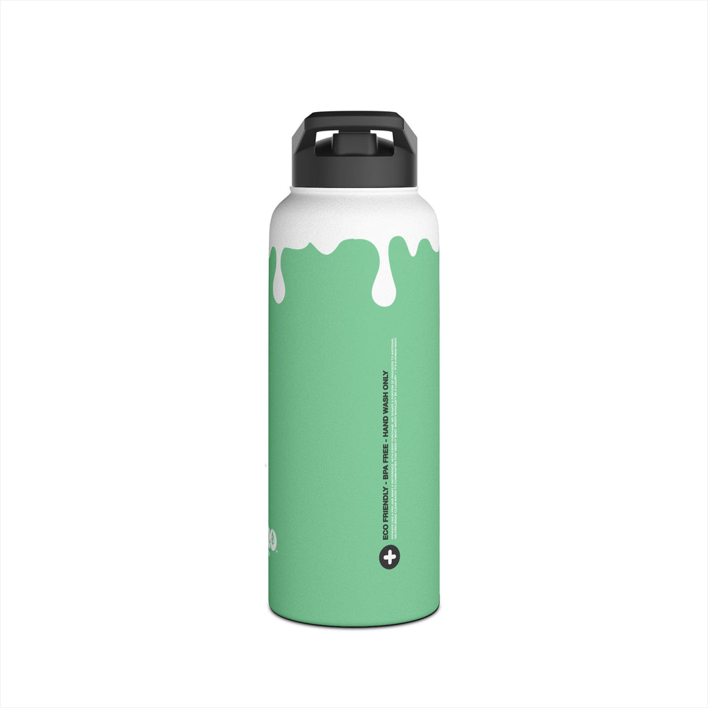 FIRSTY™ 3 Sizes - Splash™ Mint Green - Stainless Steel Water Bottle with Carry Handle and Straw Lid - BPA-Free, Eco-Friendly