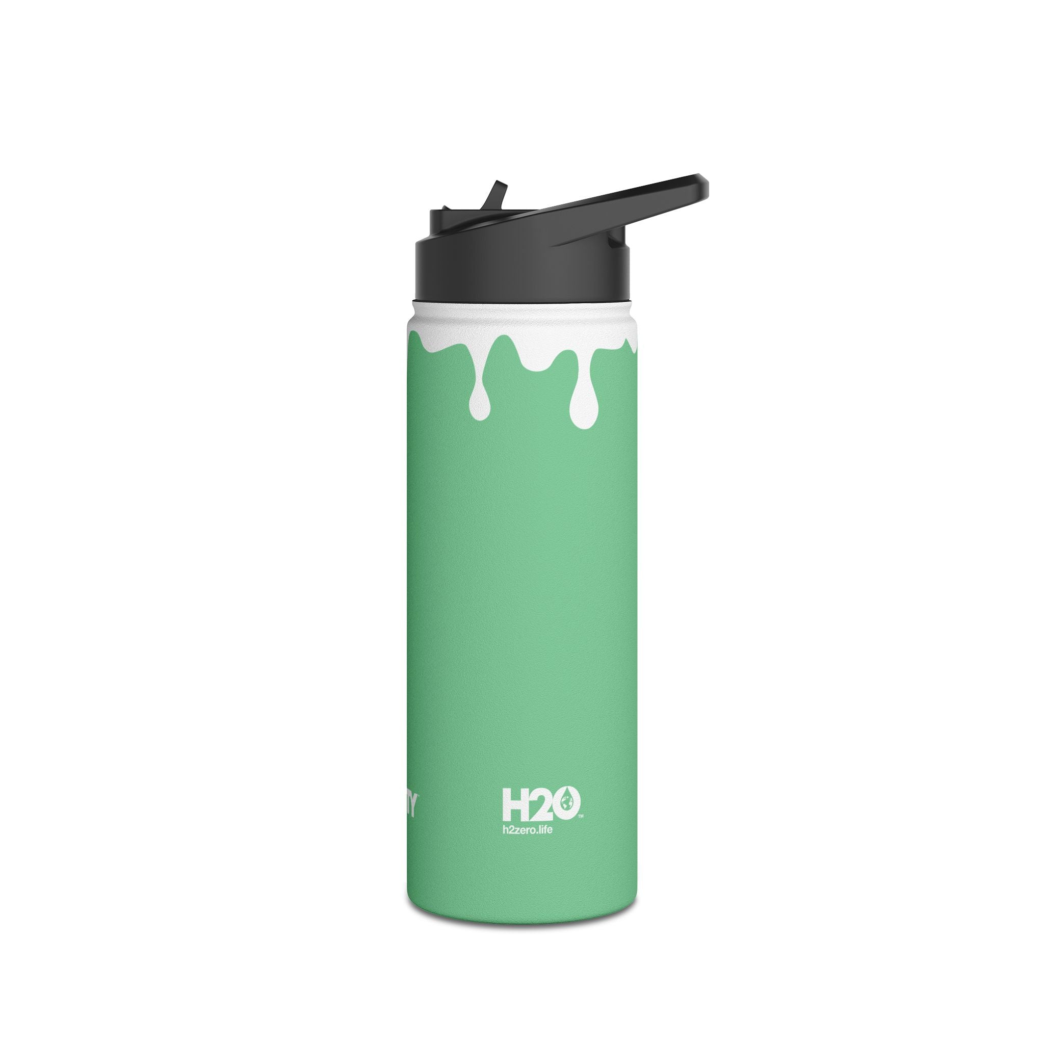 FIRSTY™ 3 Sizes - Splash™ Mint Green - Stainless Steel Water Bottle with Carry Handle and Straw Lid - BPA-Free, Eco-Friendly