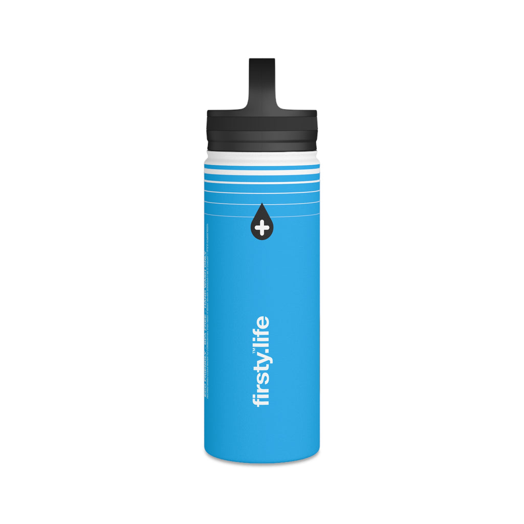 FIRSTY™ Hydrate™ 3 Sizes - Blue  - Stainless Steel Water Bottle with Carry Handle - BPA-Free, Eco-Friendly