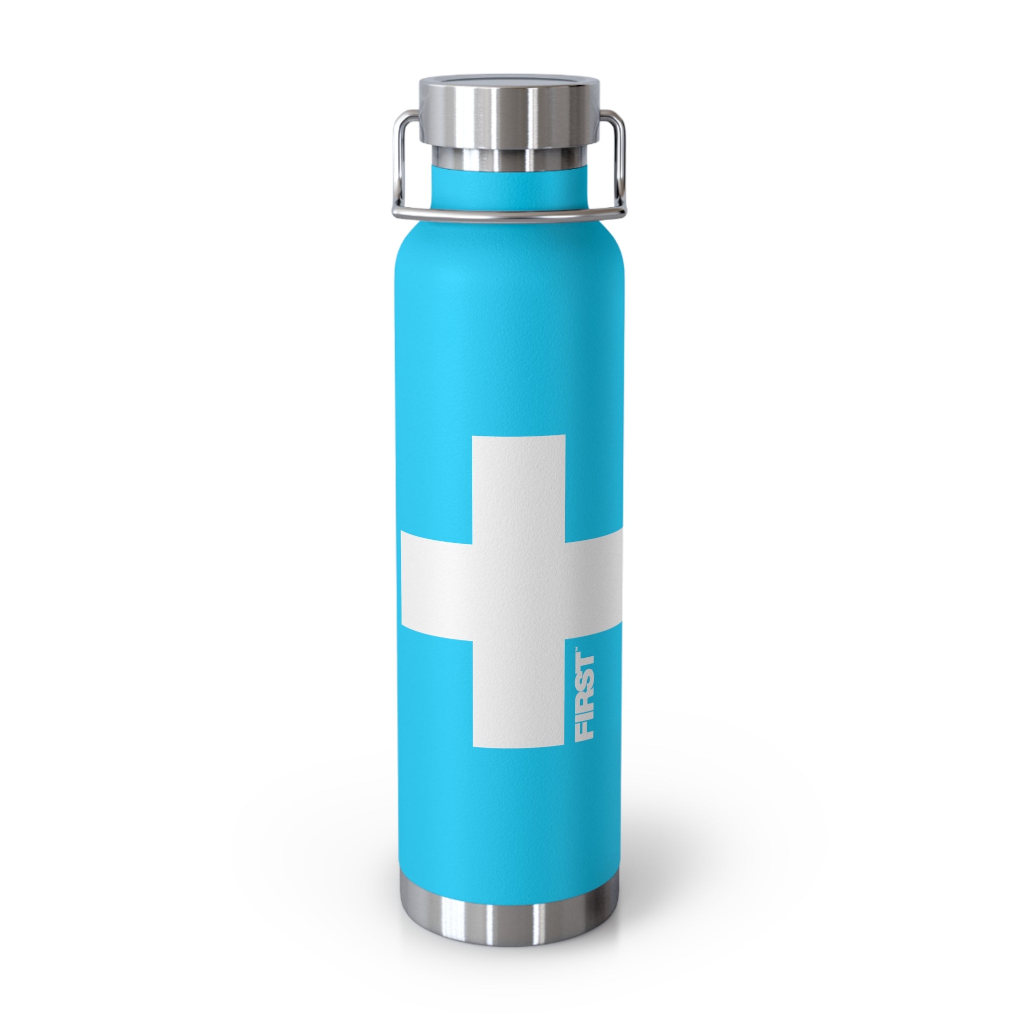 First™ Aid+ Pebble Blue -  22oz Copper Vacuum Insulated Water Bottle