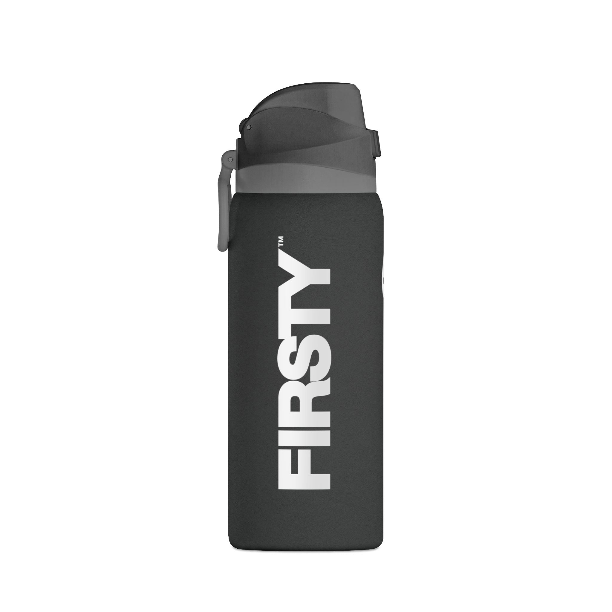 FIRSTY™ Black Insulated 32oz Water Bottle – Leakproof Sport Flask with Flip Straw