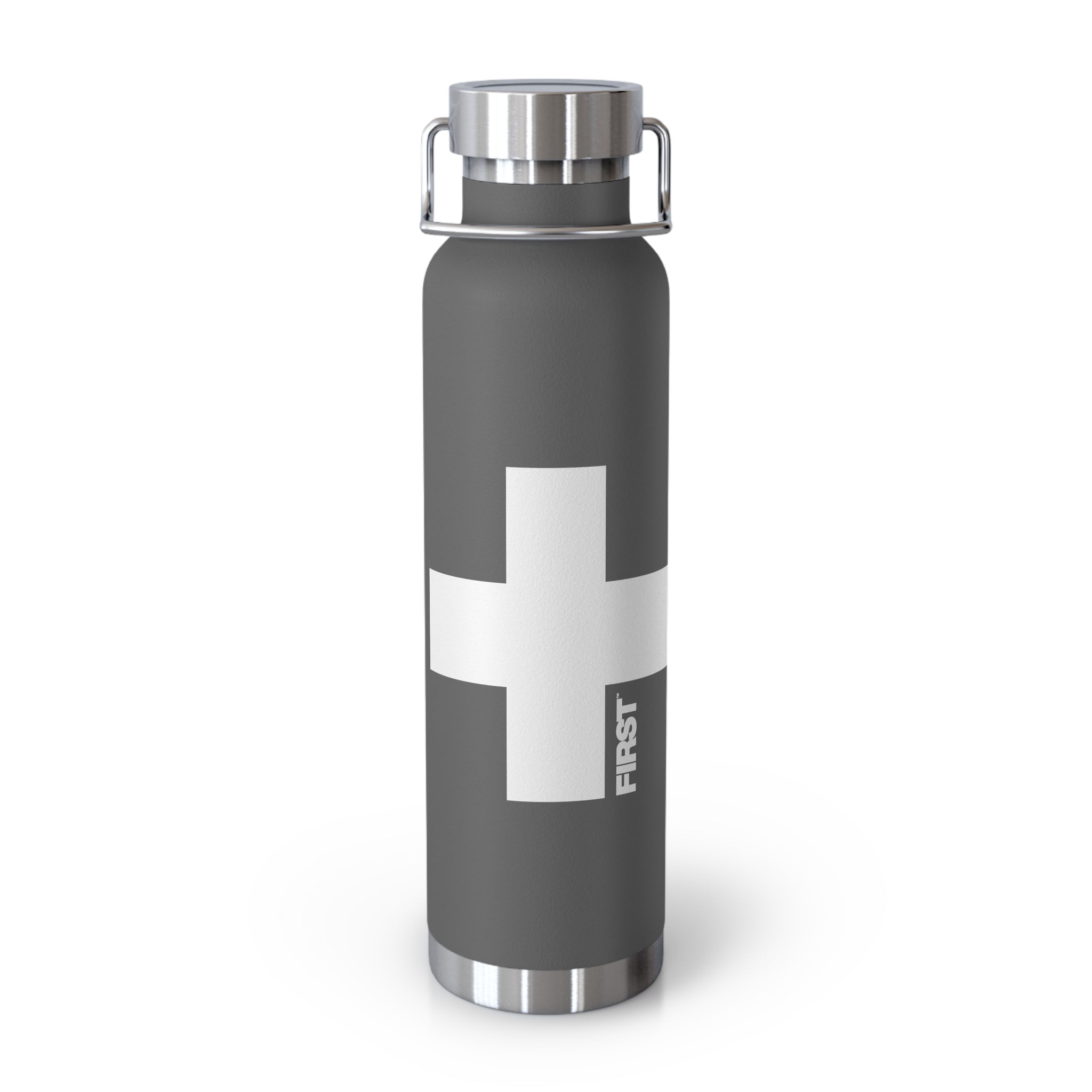First™ Aid+ Grey -  22oz Copper Vacuum Insulated Water Bottle