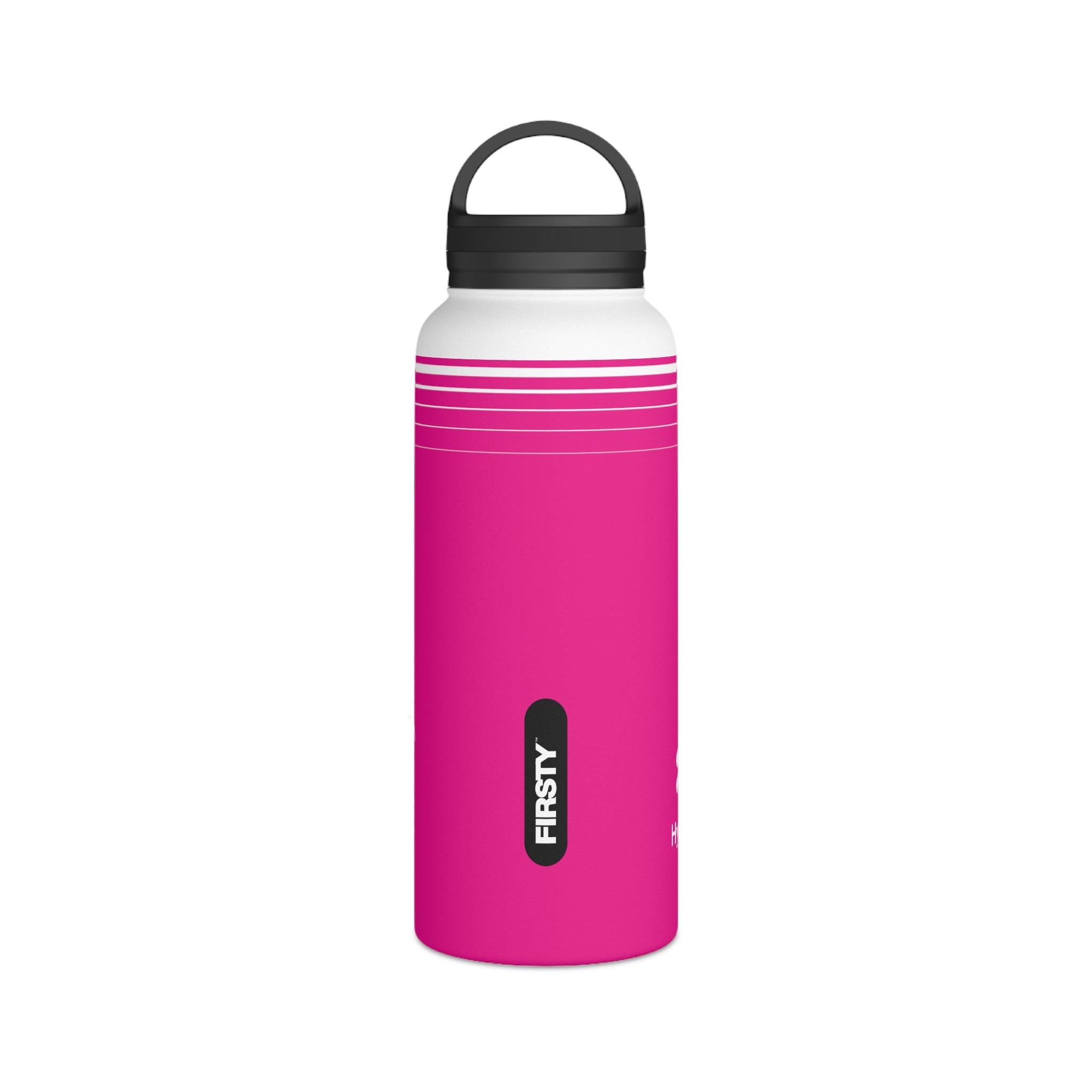 FIRSTY™ Hydrate™ 3 Sizes - Pink  - Stainless Steel Water Bottle with Carry Handle - BPA-Free, Eco-Friendly