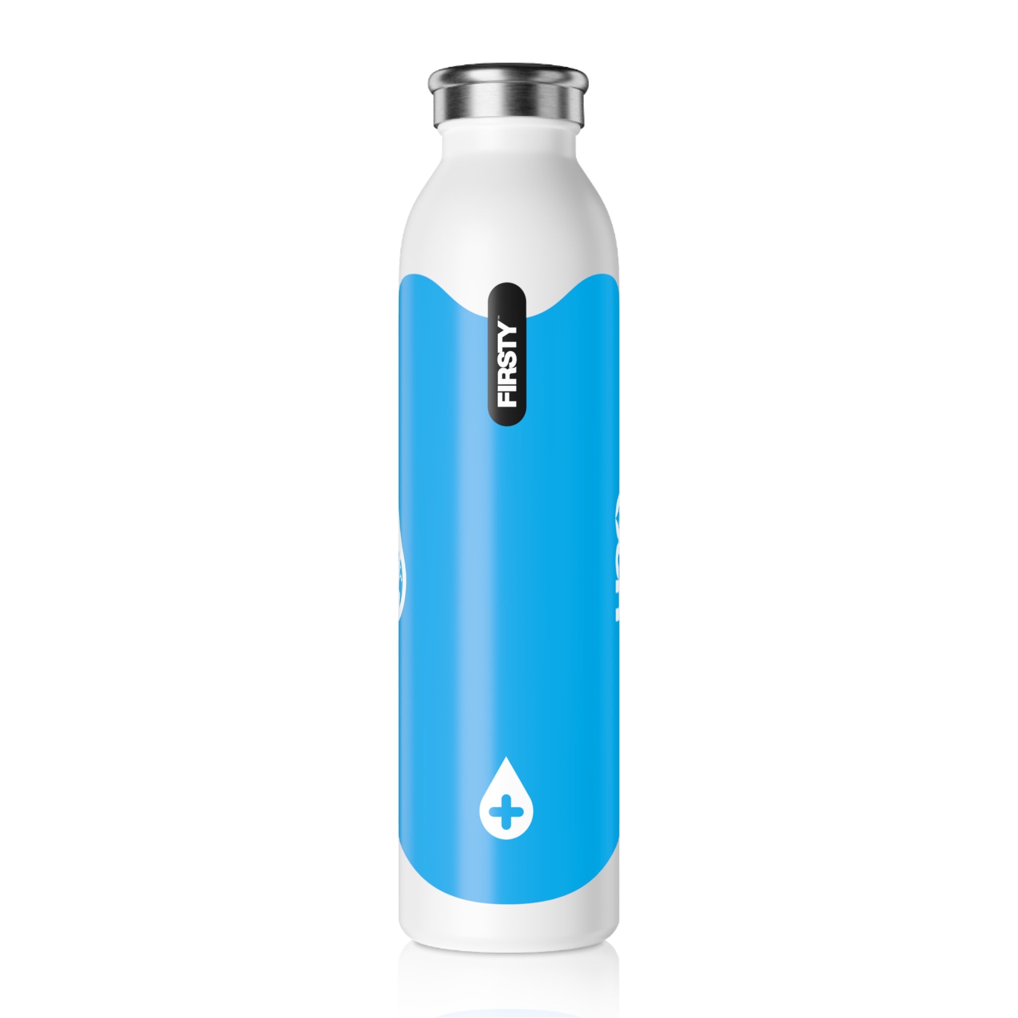 FIRSTY™ Slimplicity™ 20oz Blue Slim Water Bottle - BPA-Free, Eco-Friendly