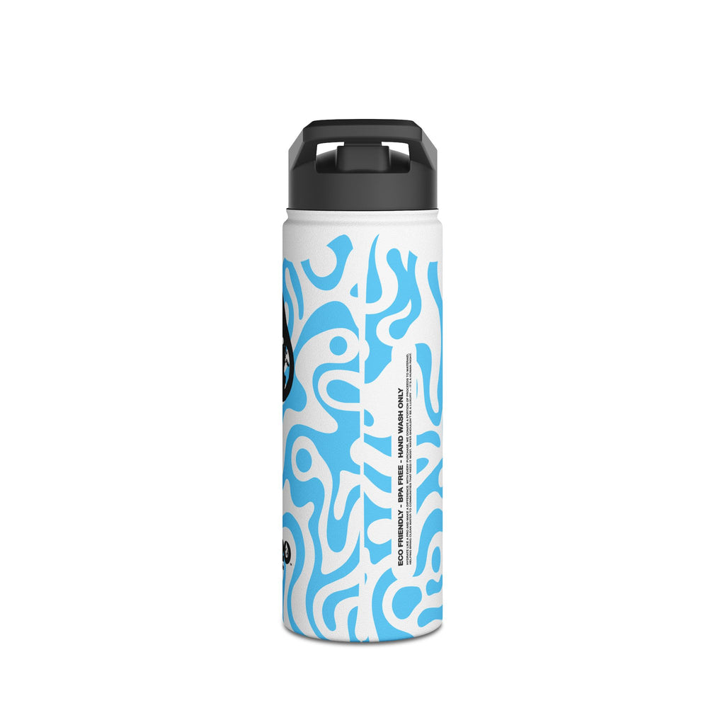 FIRSTY™ 3 Sizes - Camo Light Blue - Stainless Steel Water Bottle with Carry Handle and Straw Lid - BPA-Free, Eco-Friendly