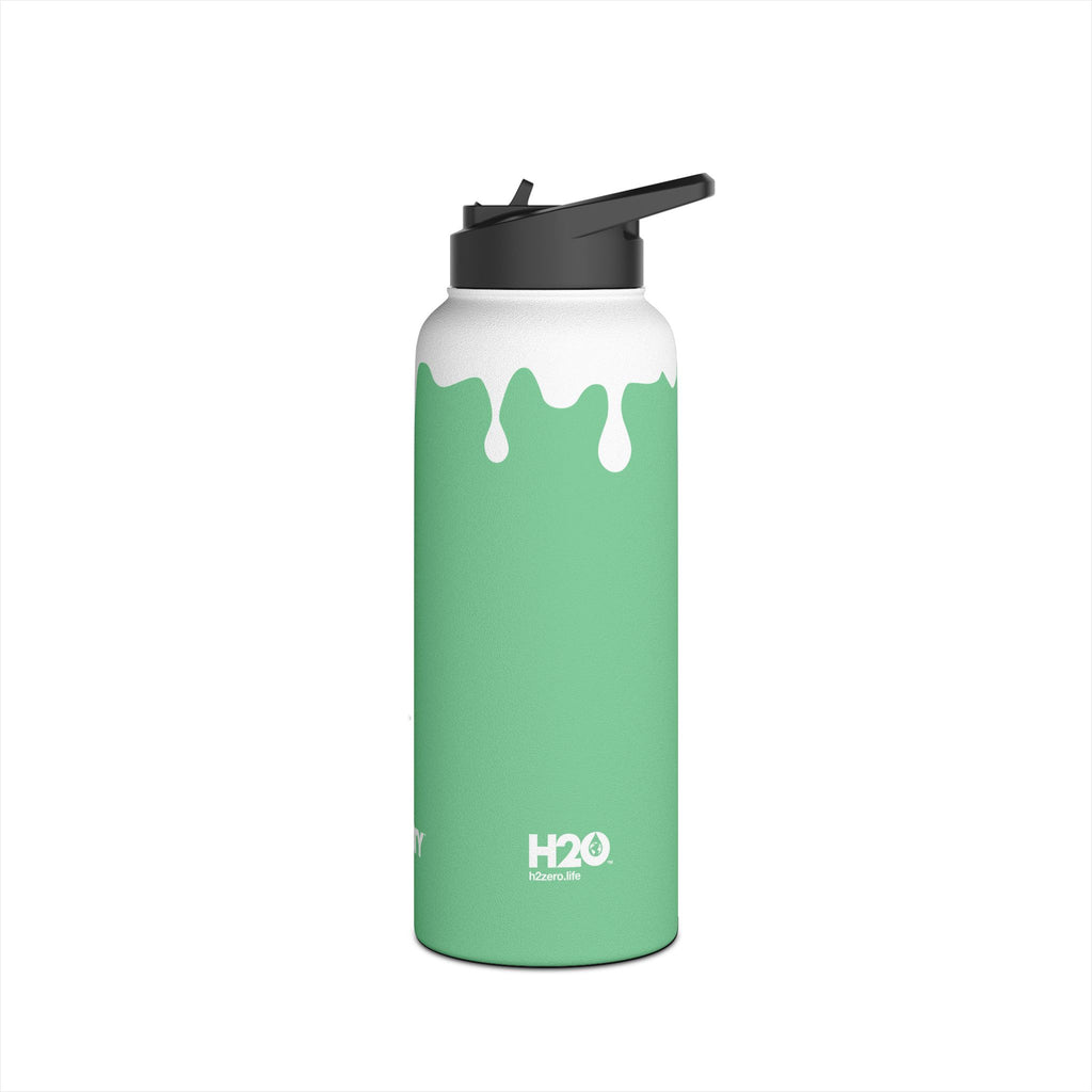 FIRSTY™ 3 Sizes - Splash™ Mint Green - Stainless Steel Water Bottle with Carry Handle and Straw Lid - BPA-Free, Eco-Friendly