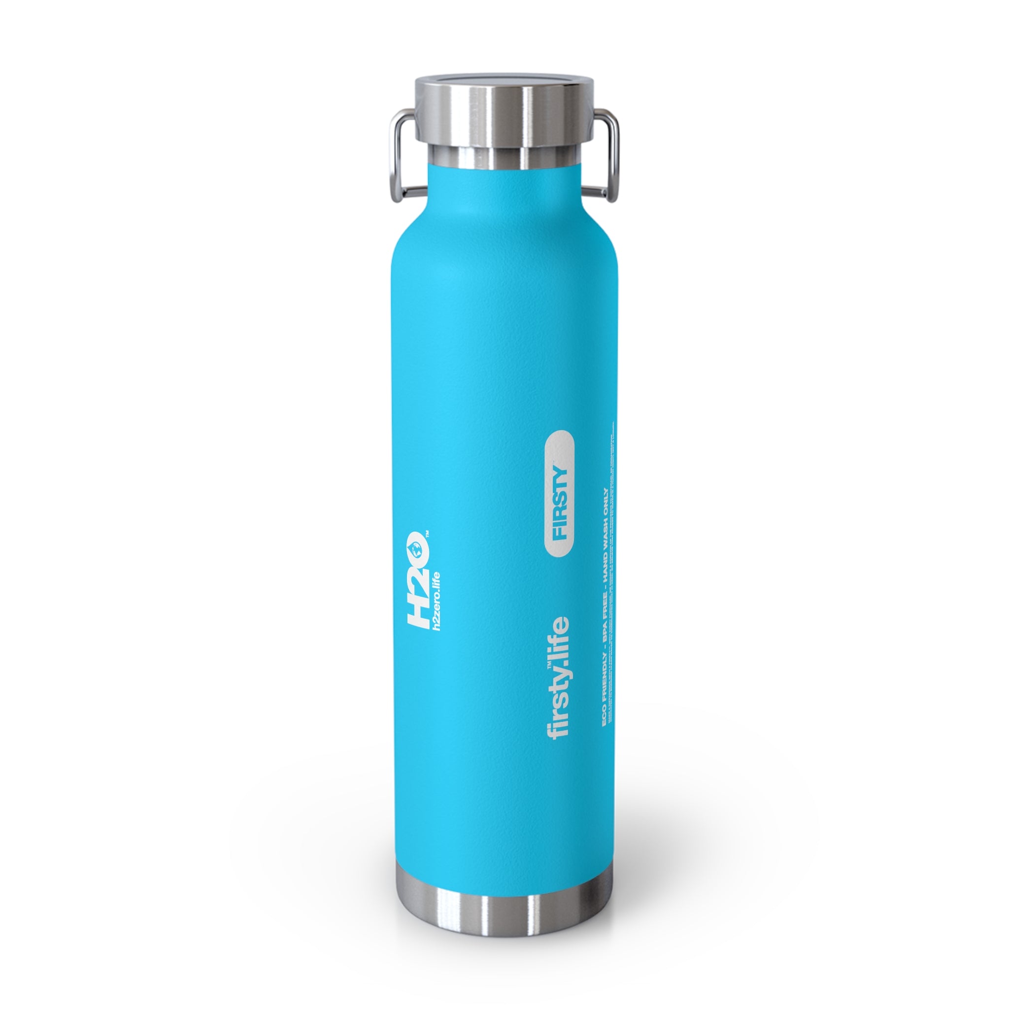 First™ Aid+ Pebble Blue -  22oz Copper Vacuum Insulated Water Bottle