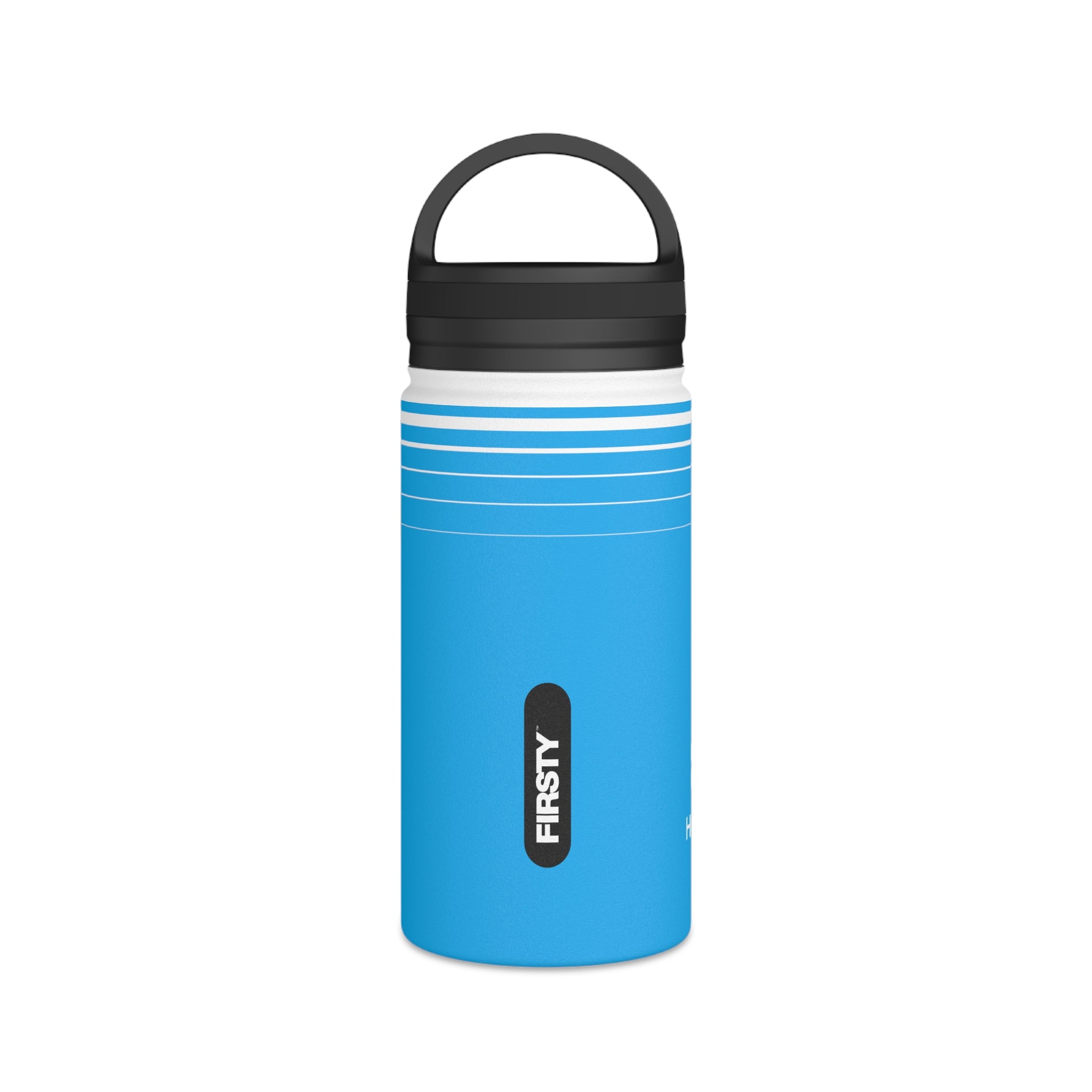 FIRSTY™ Hydrate™ 3 Sizes - Blue  - Stainless Steel Water Bottle with Carry Handle - BPA-Free, Eco-Friendly