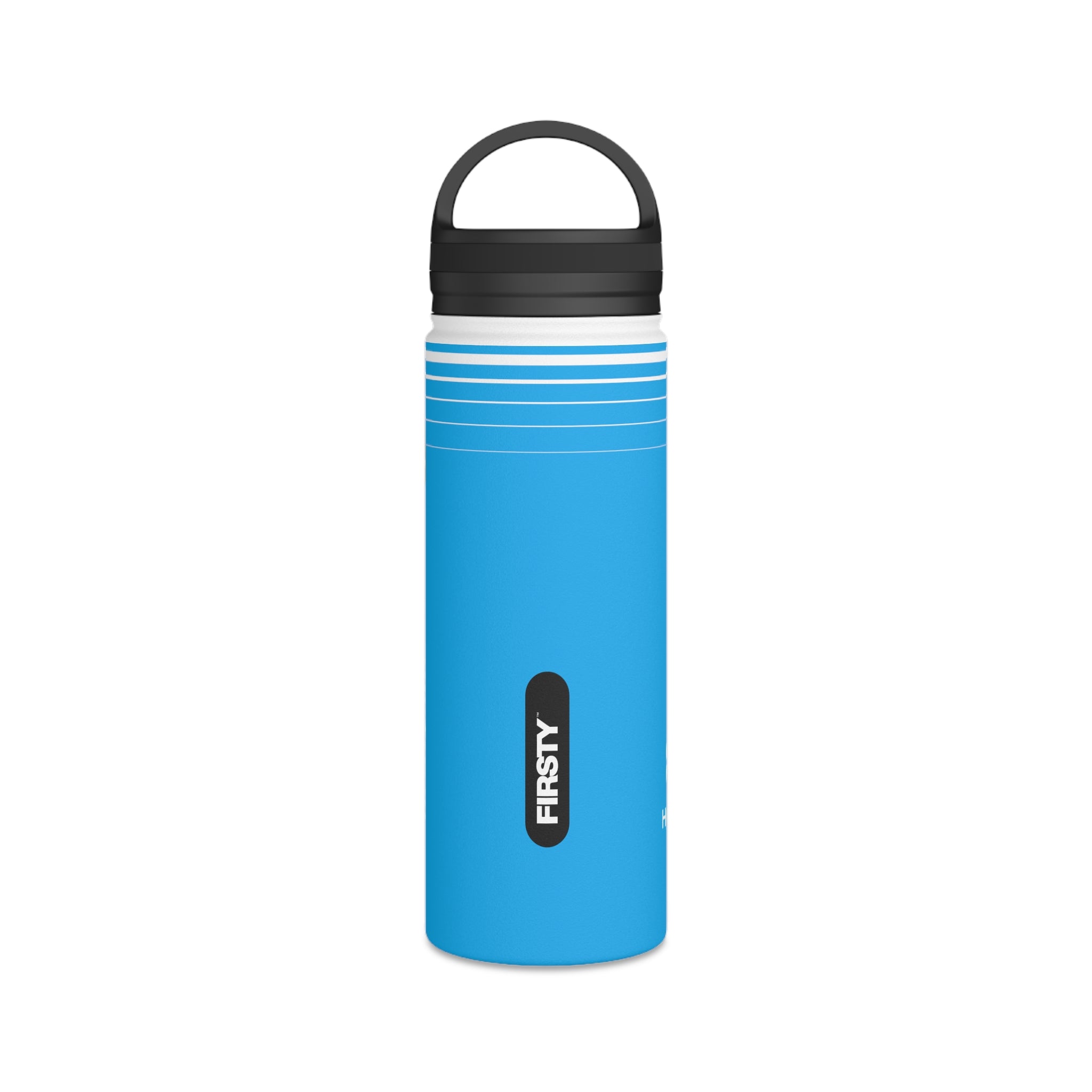 FIRSTY™ Hydrate™ 3 Sizes - Blue  - Stainless Steel Water Bottle with Carry Handle - BPA-Free, Eco-Friendly