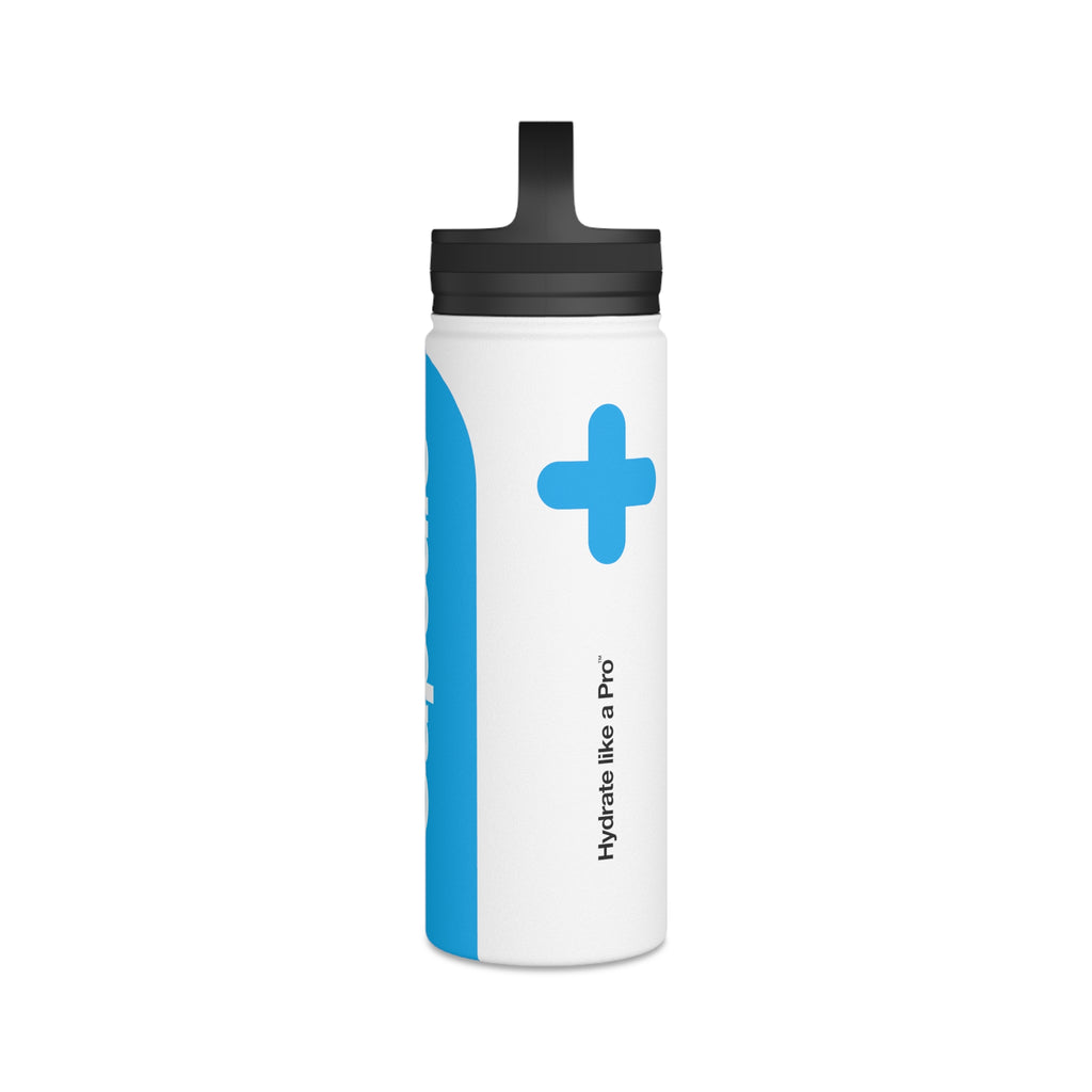 FIRSTY™ Capsule+™ Thirst First™ 3 Sizes - Blue & White  - Stainless Steel Water Bottle with Carry Handle - BPA-Free, Eco-Friendly