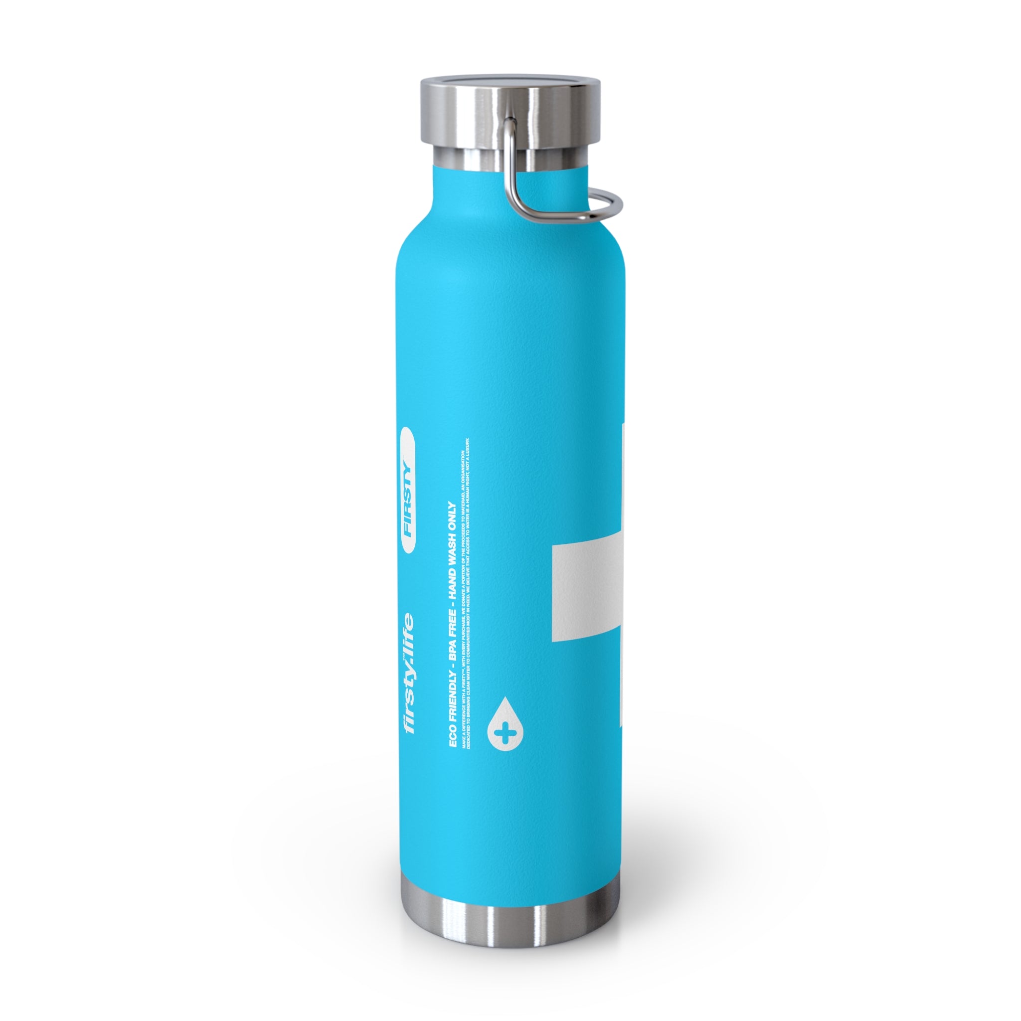 First™ Aid+ Pebble Blue -  22oz Copper Vacuum Insulated Water Bottle