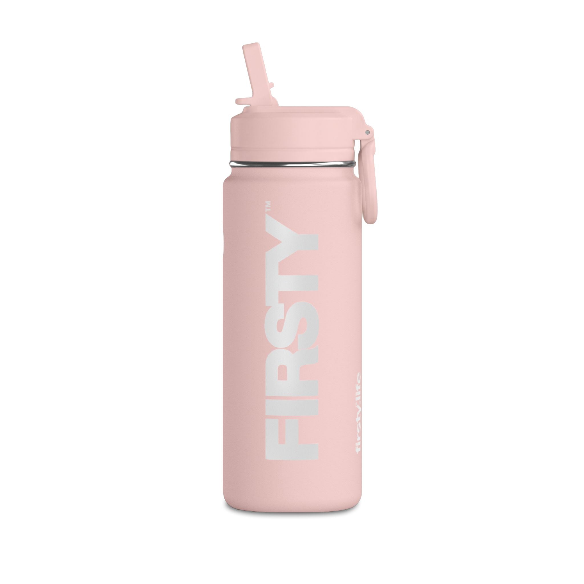 FIRSTY™ Baby Pink 20oz Mini Water Bottle – Insulated Sport Bottle with Flip Straw