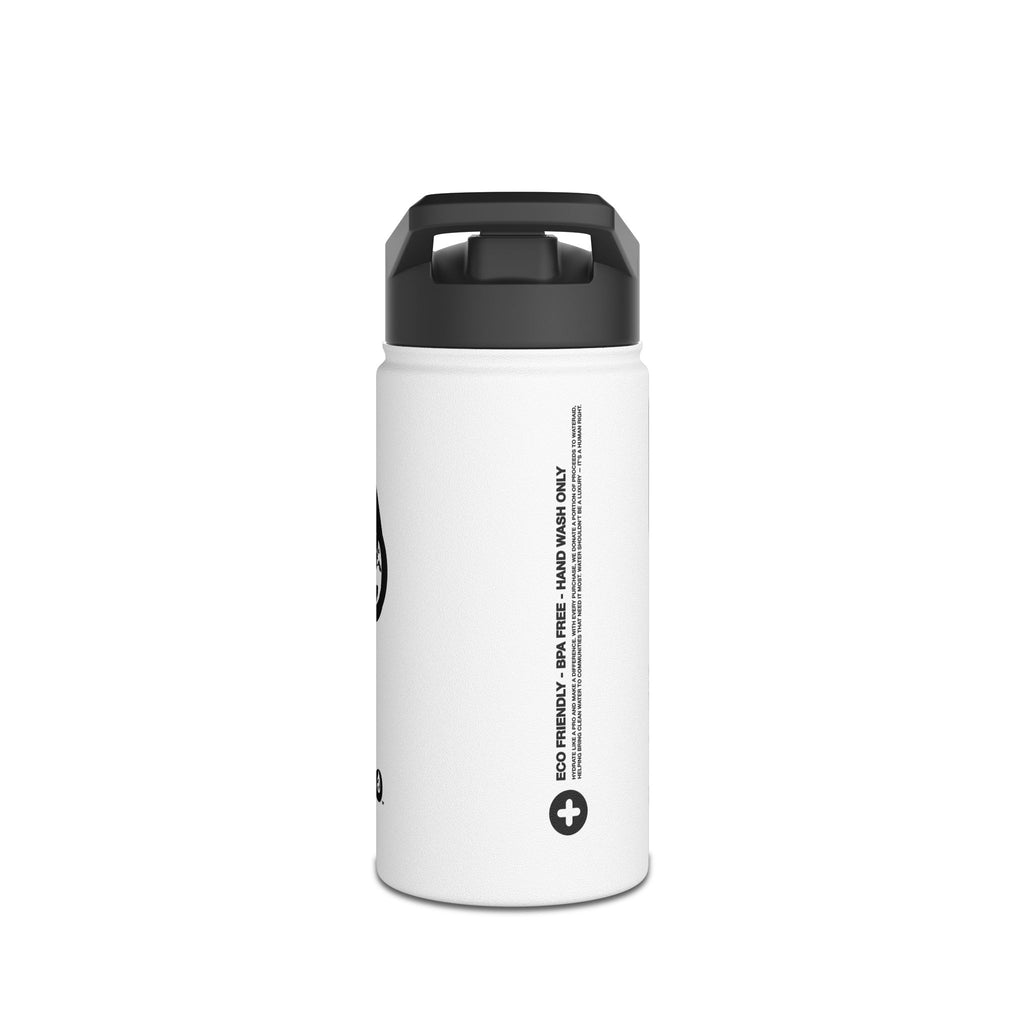 FIRSTY™ Thirst First™ 3 Sizes - White - Stainless Steel Water Bottle with Carry Handle and Straw Lid - BPA-Free, Eco-Friendly