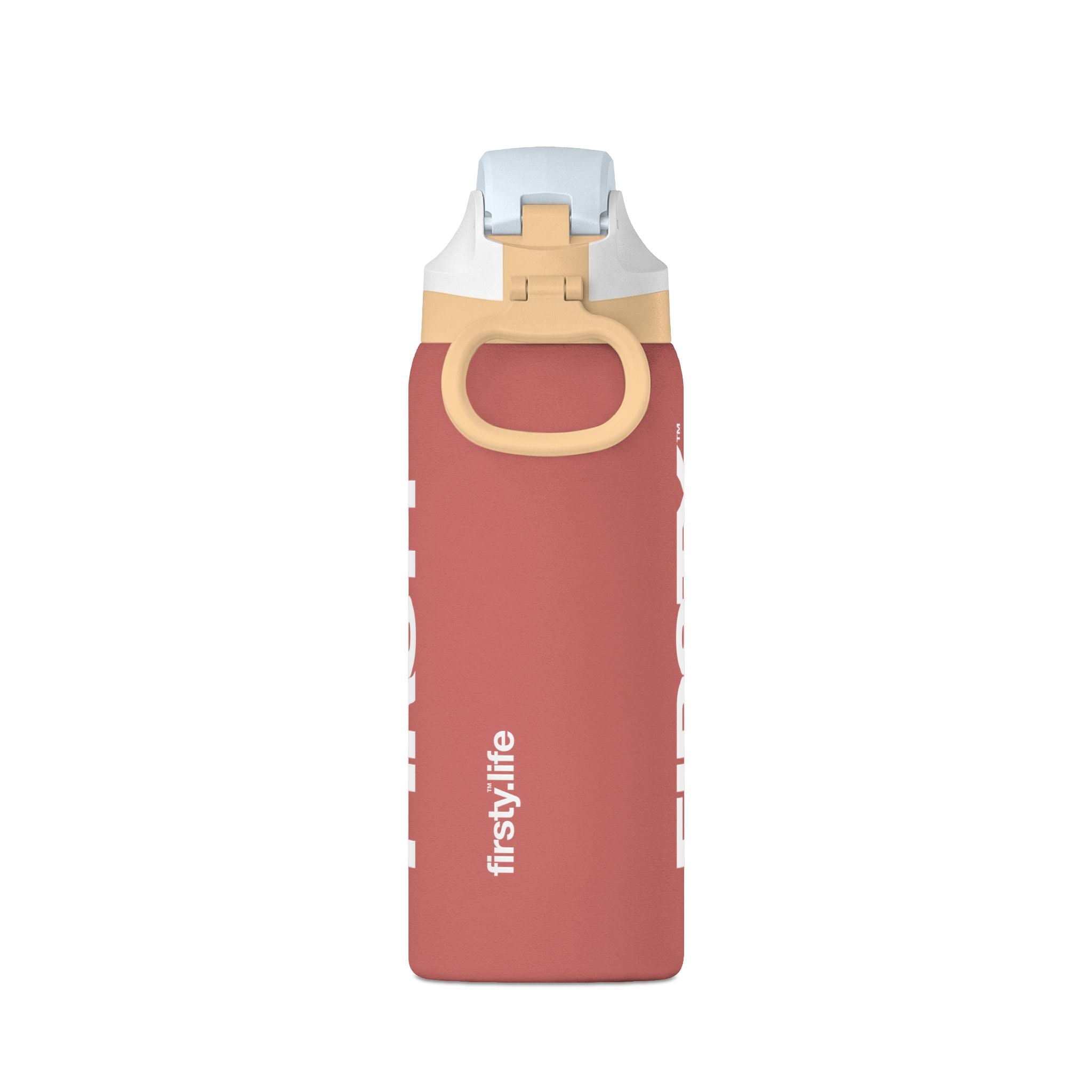 FIRSTY™ Sedona Red Insulated 32oz Water Bottle – Leakproof Sport Flask with Flip Straw