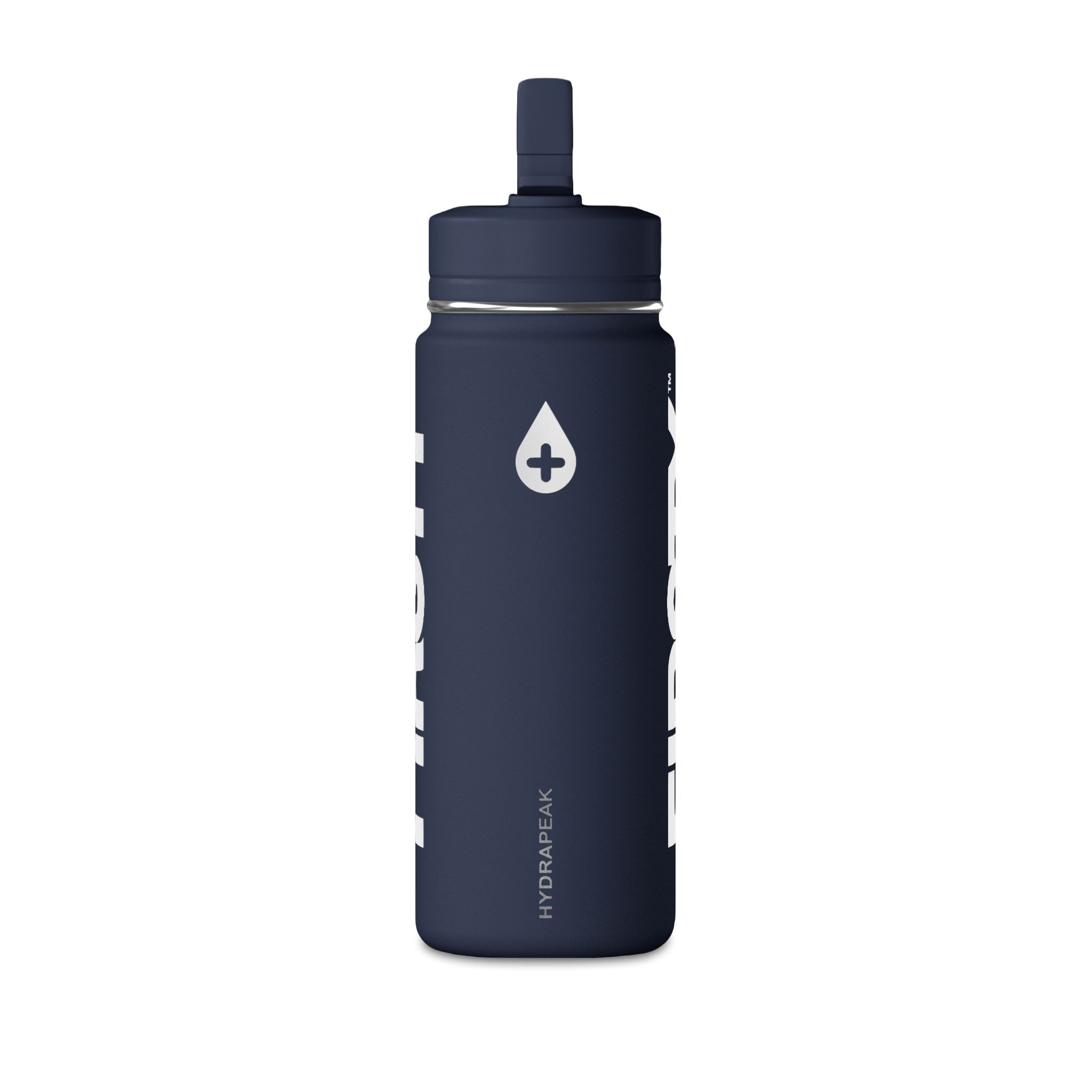FIRSTY™ Navy 20oz Mini Water Bottle – Insulated Sport Bottle with Flip Straw