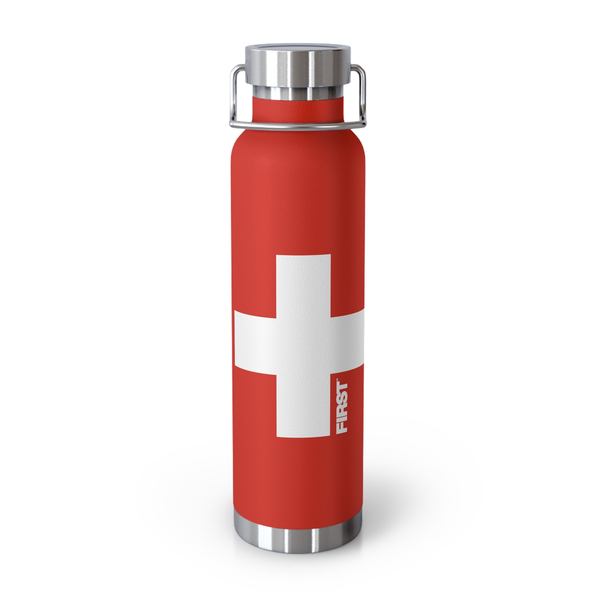 First™ Aid+ Red -  22oz Copper Vacuum Insulated Water Bottle
