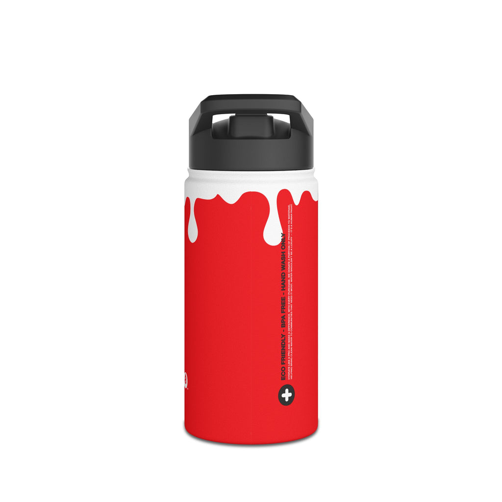 FIRSTY™ 3 Sizes - Splash™ Red - Stainless Steel Water Bottle with Carry Handle and Straw Lid - BPA-Free, Eco-Friendly