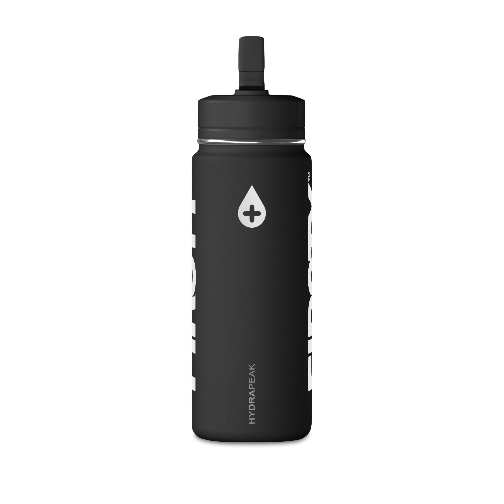 FIRSTY™ Black 20oz Mini Water Bottle – Insulated Sport Bottle with Flip Straw