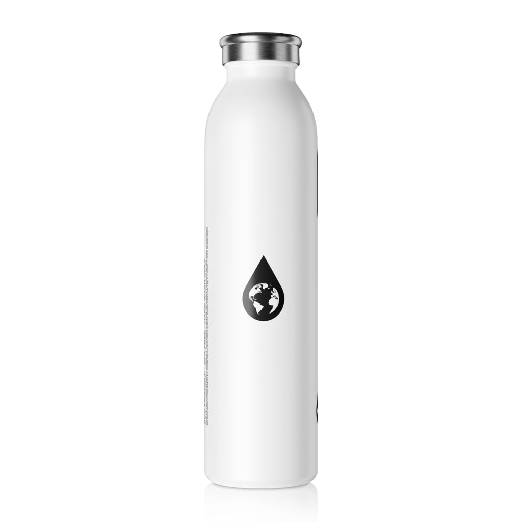 FIRSTY™ Thirst First™ 20oz Slimplicity™  Black - White Slim Water Bottle - BPA-Free, Eco-Friendly