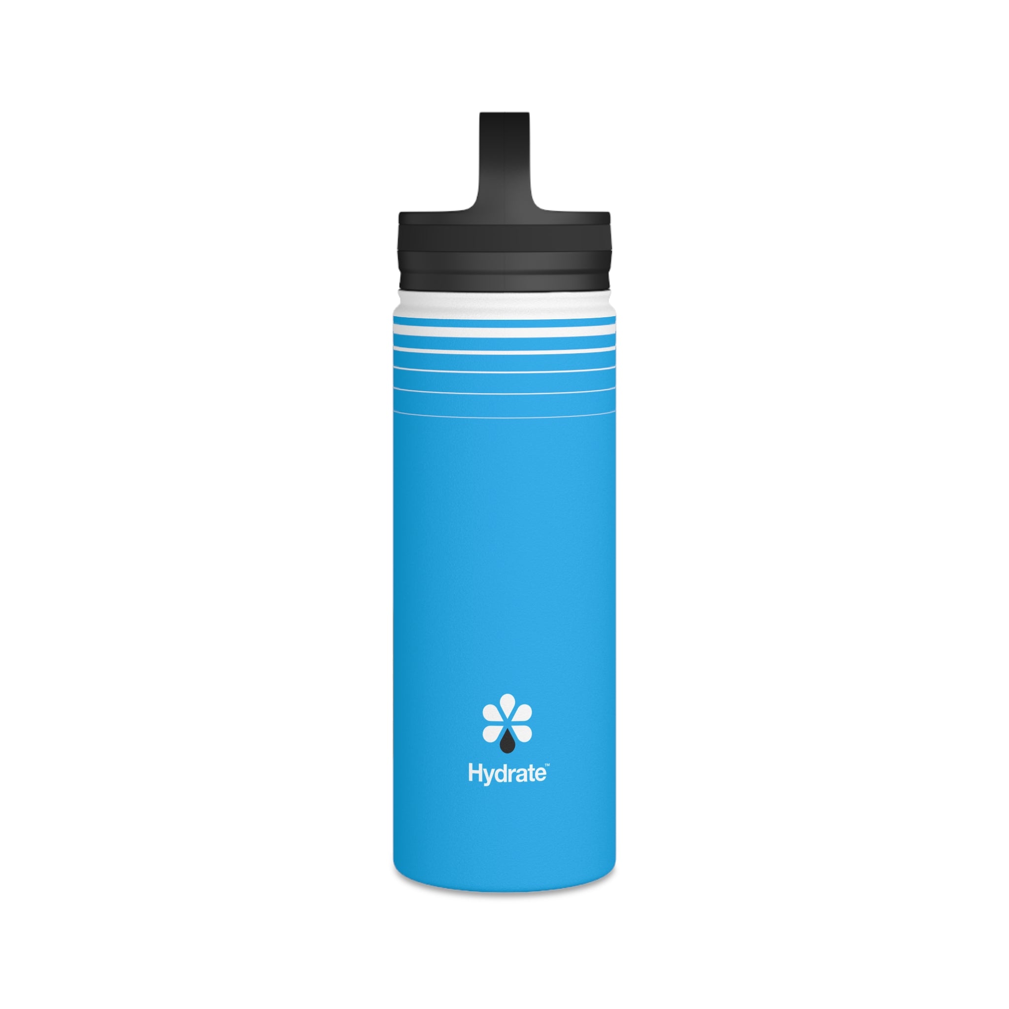 FIRSTY™ Hydrate™ 3 Sizes - Blue  - Stainless Steel Water Bottle with Carry Handle - BPA-Free, Eco-Friendly