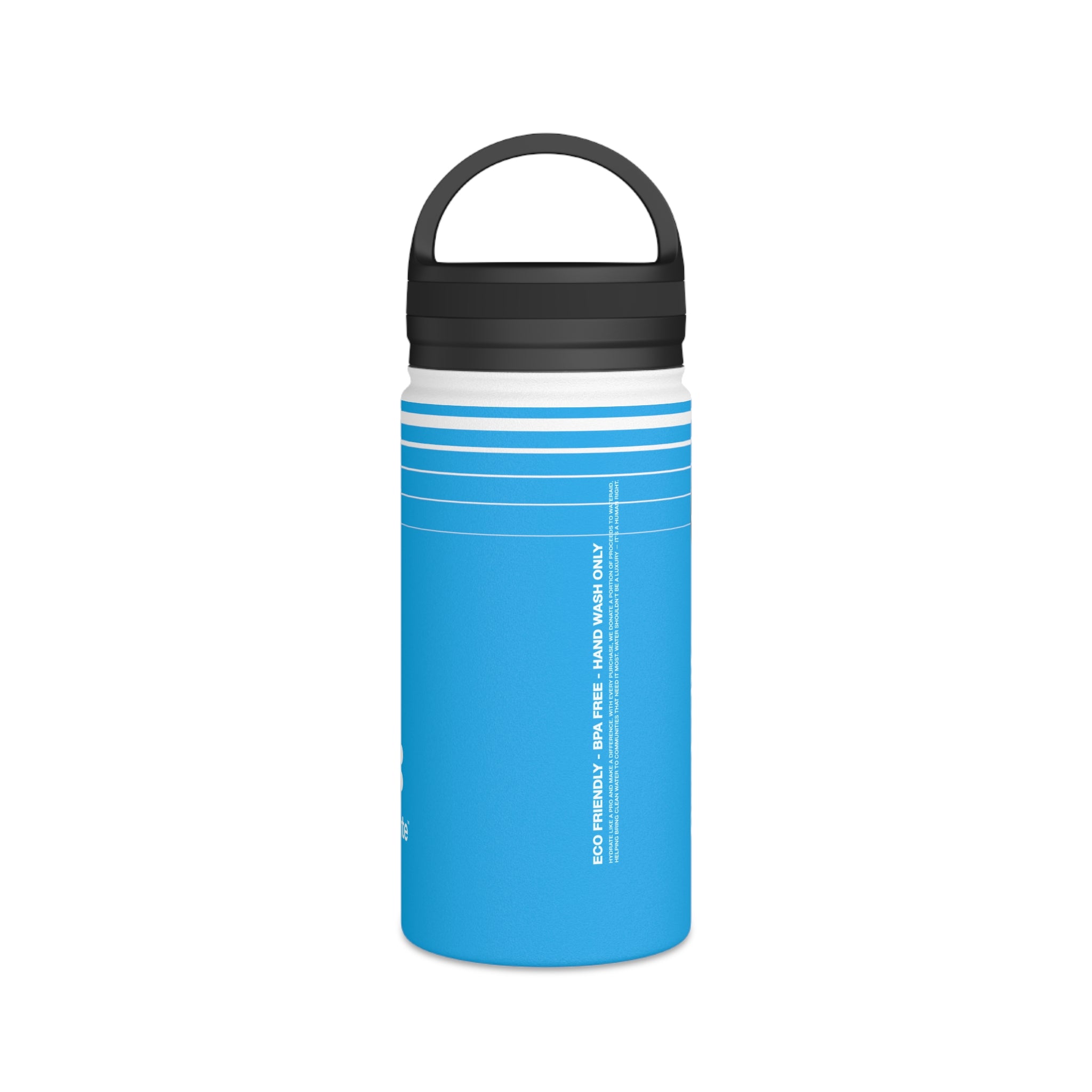 FIRSTY™ Hydrate™ 3 Sizes - Blue  - Stainless Steel Water Bottle with Carry Handle - BPA-Free, Eco-Friendly