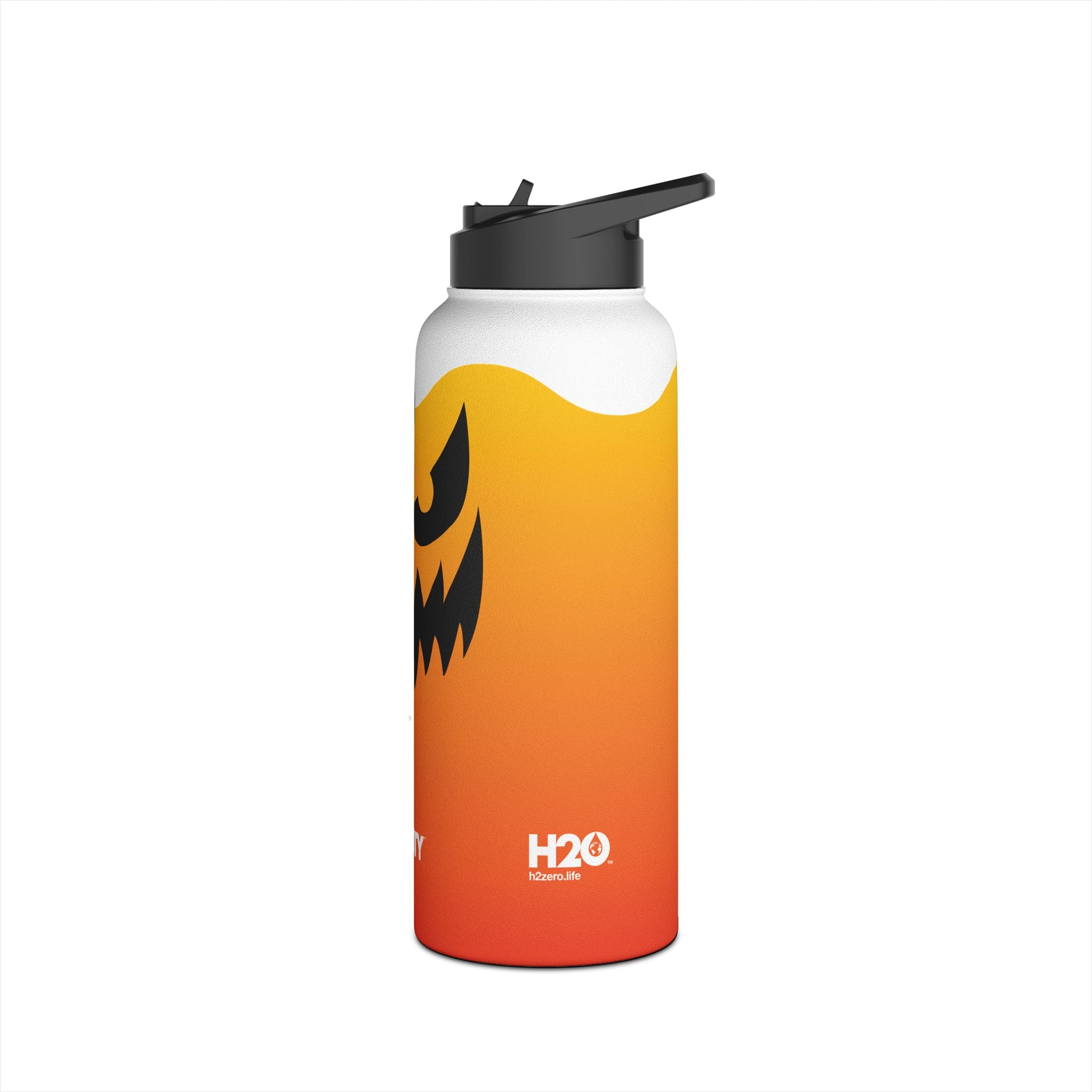 FIRSTY™ - 3 Sizes - Halloween - Stainless Steel Water Bottle with Carry Handle and Straw Lid - BPA-Free, Eco-Friendly
