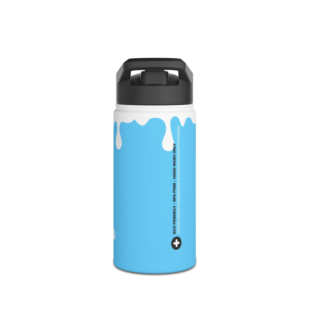 FIRSTY™ 3 Sizes - Splash™ Sky Blue - Stainless Steel Water Bottle with Carry Handle and Straw Lid - BPA-Free, Eco-Friendly