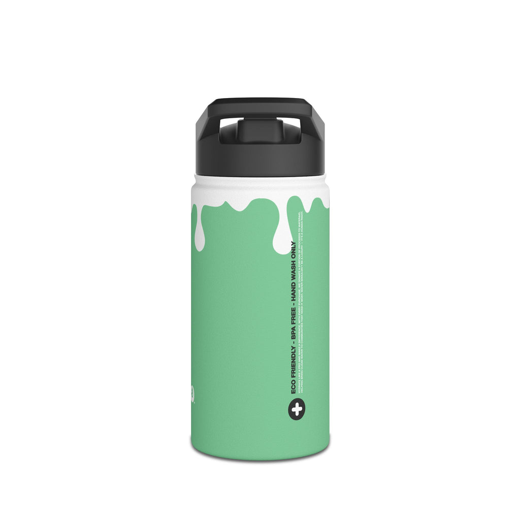 FIRSTY™ 3 Sizes - Splash™ Mint Green - Stainless Steel Water Bottle with Carry Handle and Straw Lid - BPA-Free, Eco-Friendly