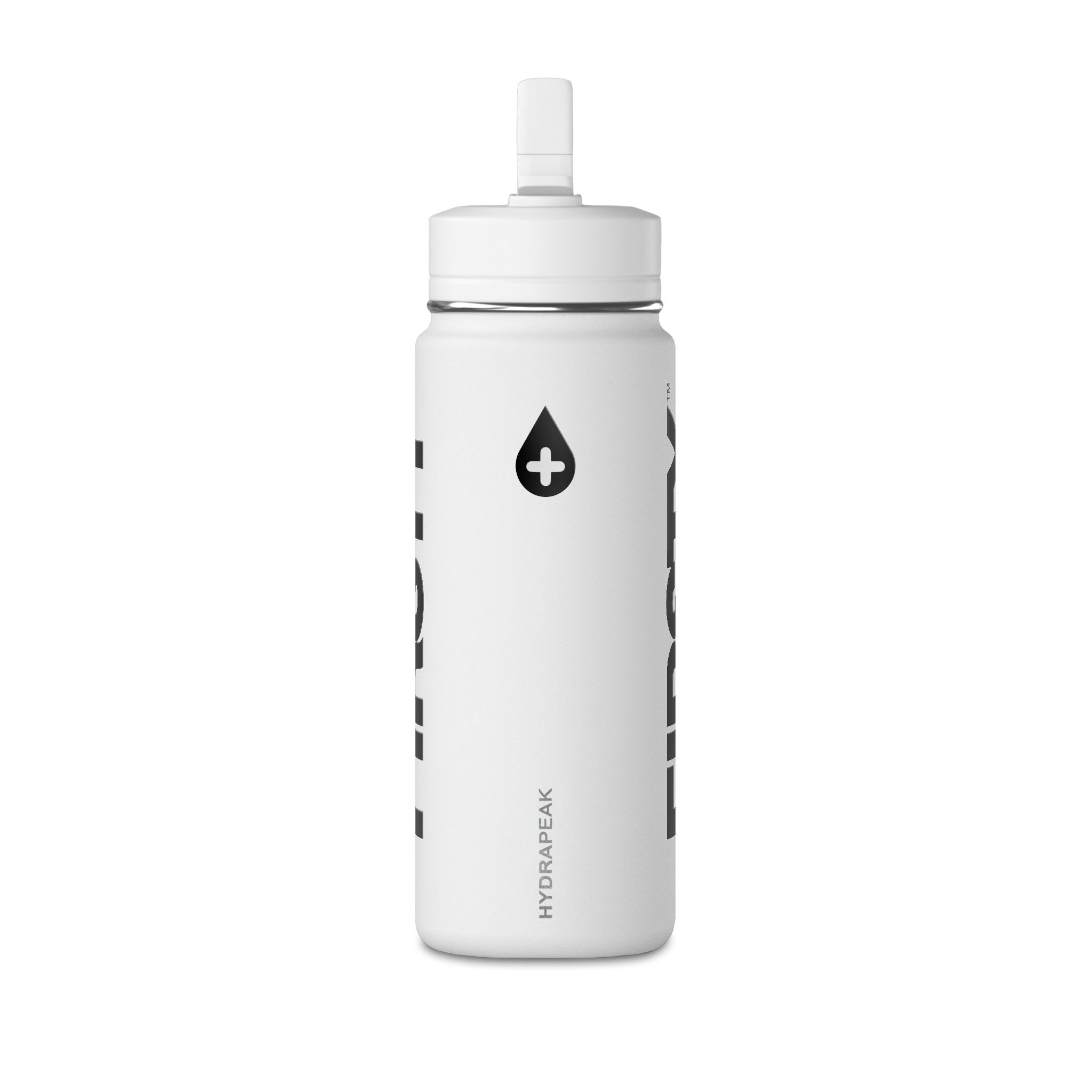 FIRSTY White Water Bottle — 20oz Mini Sports Bottle with Straw