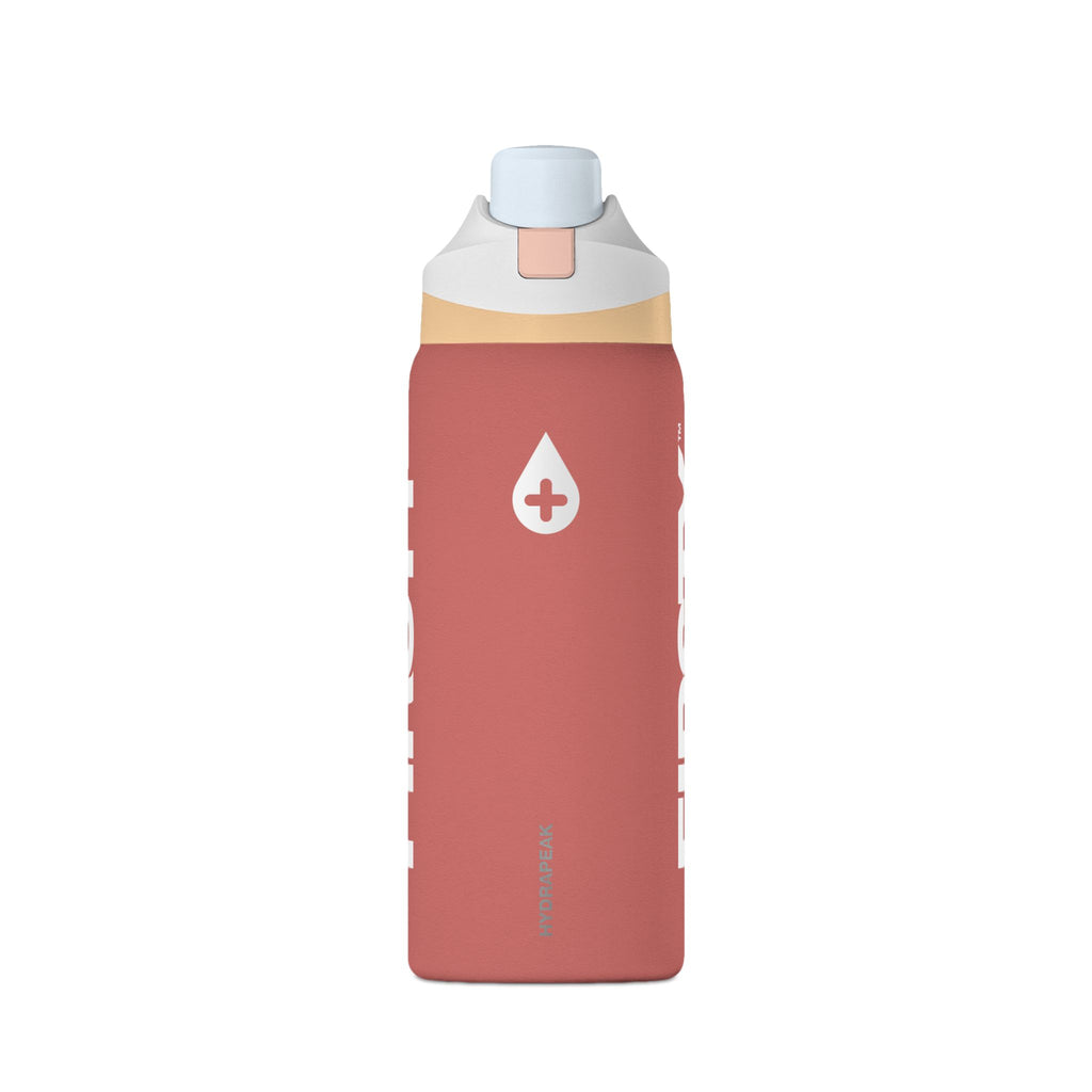 FIRSTY™ Sedona Red Insulated 32oz Water Bottle – Leakproof Sport Flask with Flip Straw