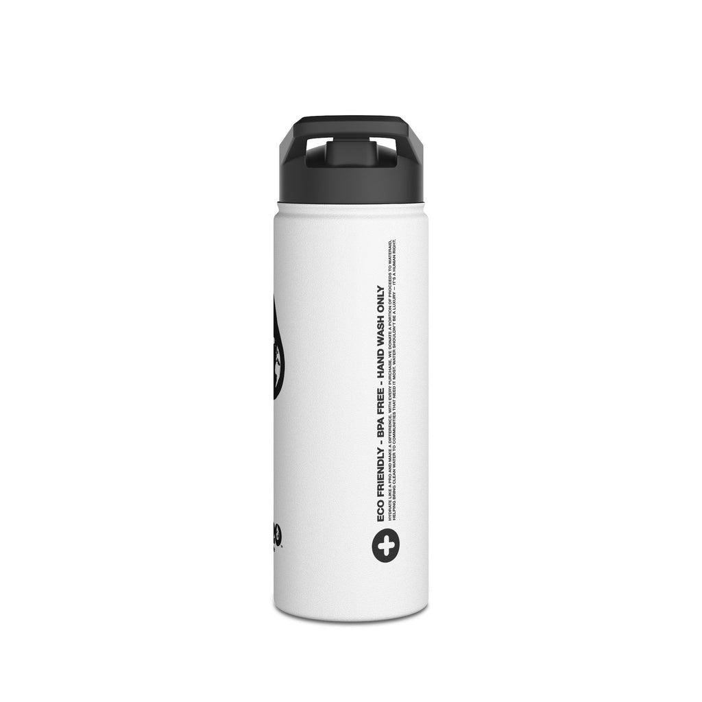 FIRSTY™ Thirst First™ 3 Sizes - White - Stainless Steel Water Bottle with Carry Handle and Straw Lid - BPA-Free, Eco-Friendly