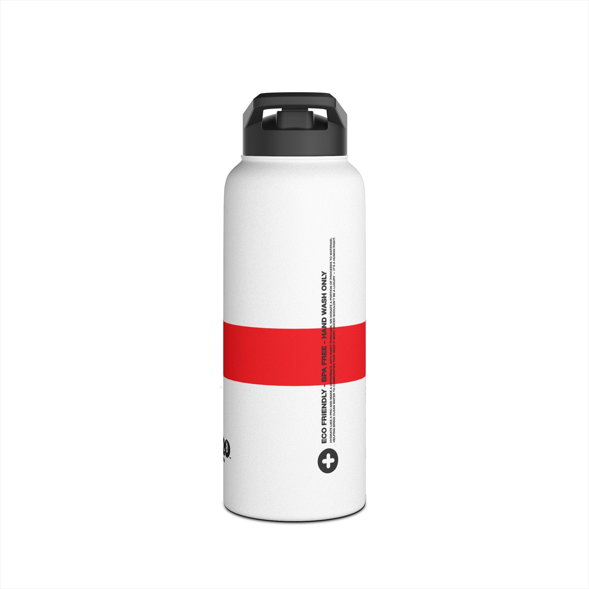 FIRSTY™ 3 Sizes - Red England Flag - Stainless Steel Water Bottle with Carry Handle and Straw Lid - BPA-Free, Eco-Friendly