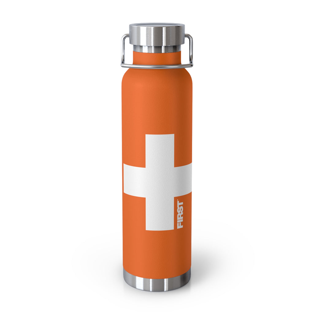 First™ Aid+ Orange -  22oz Copper Vacuum Insulated Water Bottle