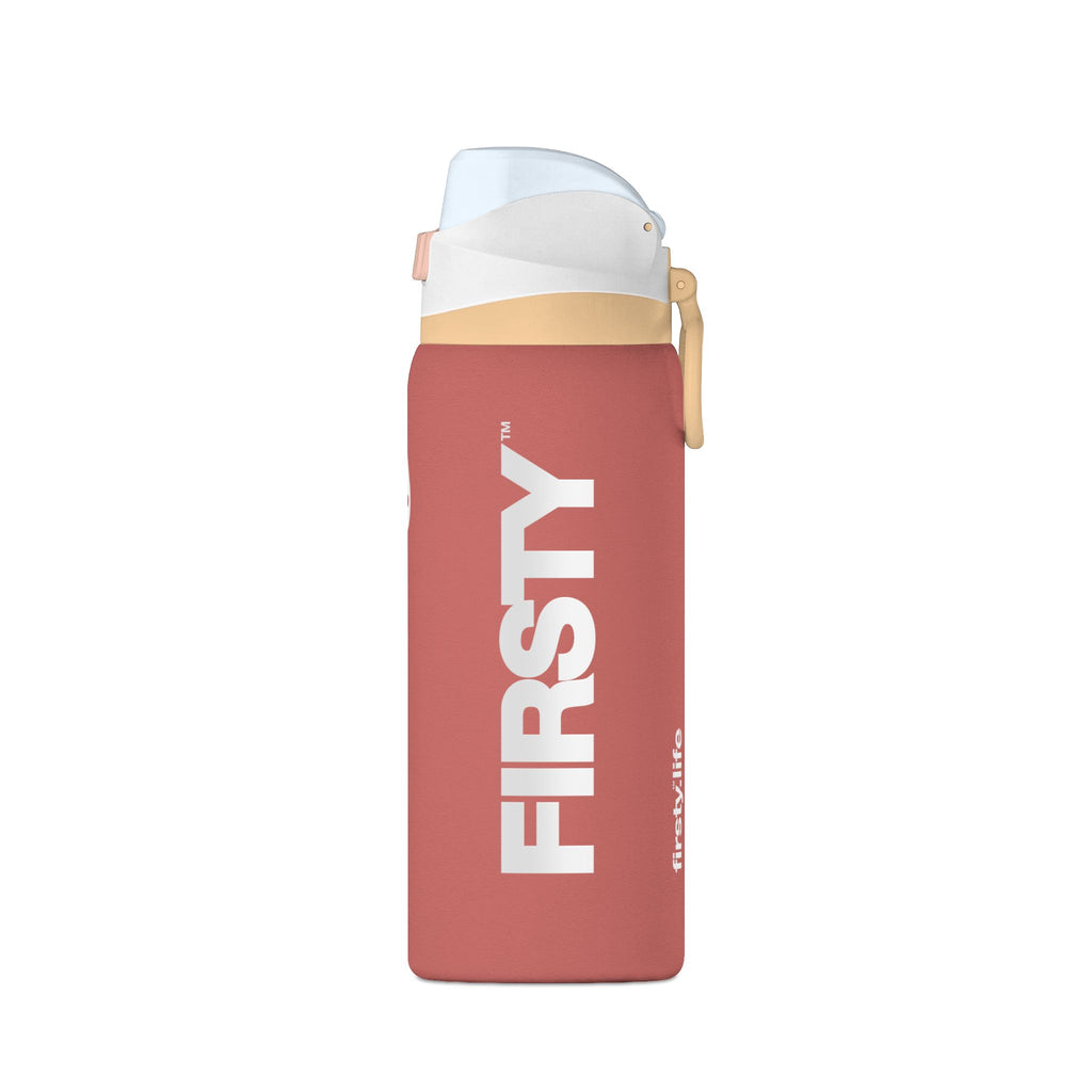 FIRSTY™ Sedona Red Insulated 32oz Water Bottle – Leakproof Sport Flask with Flip Straw