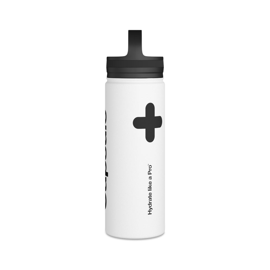 FIRSTY™ Capsule+™ 3 Sizes - Black & White  - Stainless Steel Water Bottle with Carry Handle - BPA-Free, Eco-Friendly