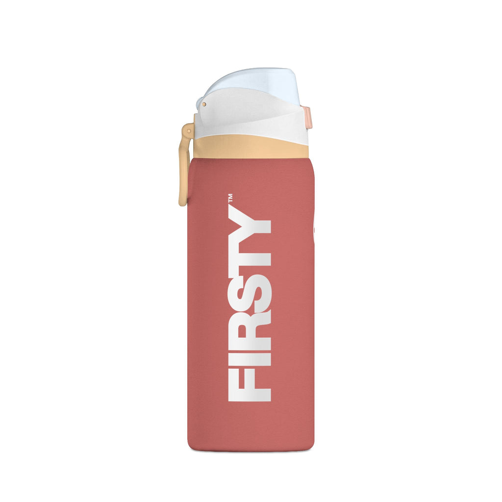 FIRSTY™ Sedona Red Insulated 32oz Water Bottle – Leakproof Sport Flask with Flip Straw