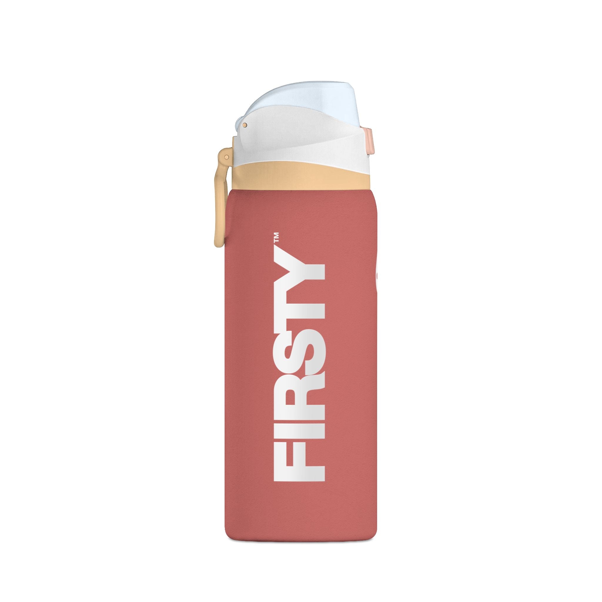 FIRSTY™ Sedona Red Insulated 32oz Water Bottle – Leakproof Sport Flask with Flip Straw