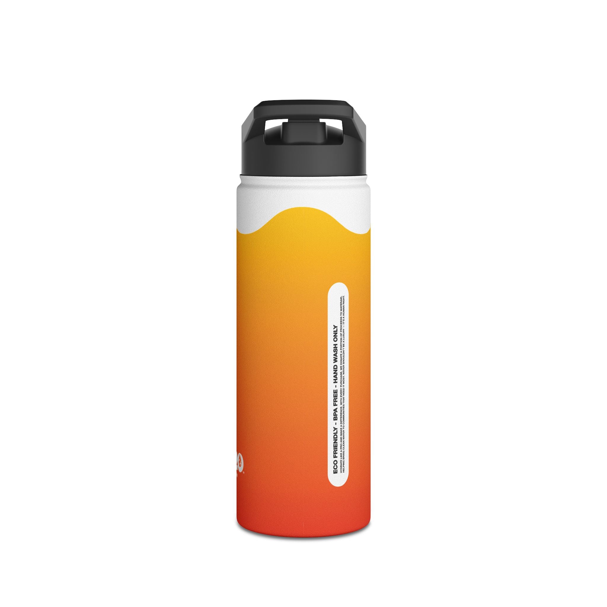 FIRSTY™ - 3 Sizes - Halloween - Stainless Steel Water Bottle with Carry Handle and Straw Lid - BPA-Free, Eco-Friendly
