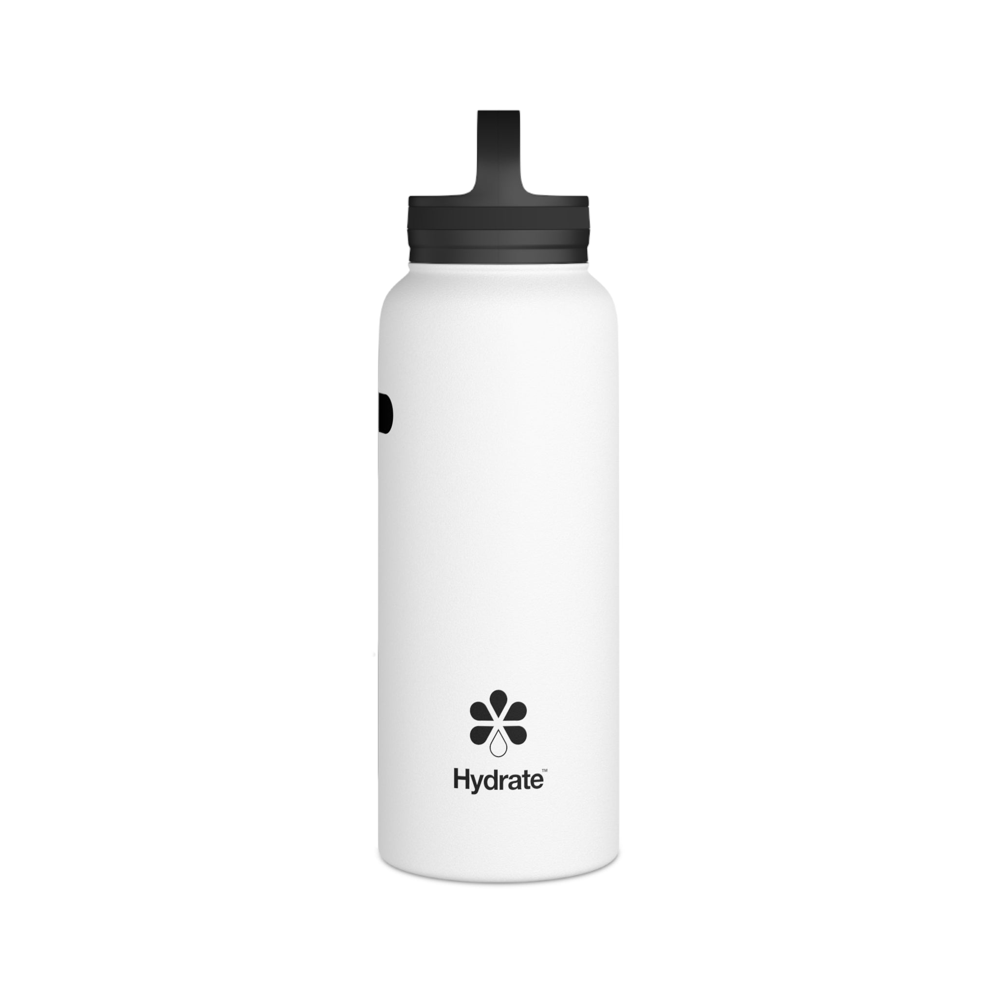 FIRSTY™ Hydrate+™ 3 Sizes - White  - Stainless Steel Water Bottle with Carry Handle - BPA-Free, Eco-Friendly