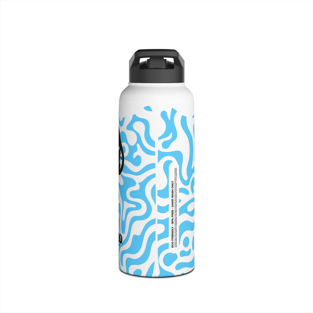 FIRSTY™ 3 Sizes - Camo Light Blue - Stainless Steel Water Bottle with Carry Handle and Straw Lid - BPA-Free, Eco-Friendly