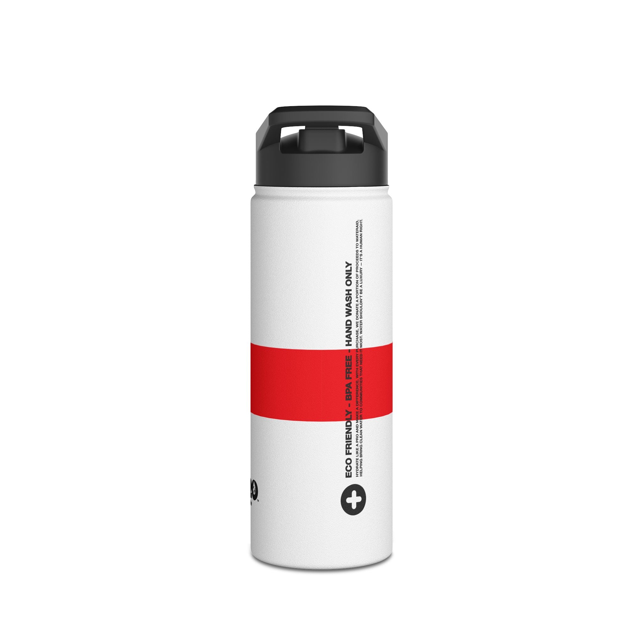 FIRSTY™ 3 Sizes - Red England Flag - Stainless Steel Water Bottle with Carry Handle and Straw Lid - BPA-Free, Eco-Friendly